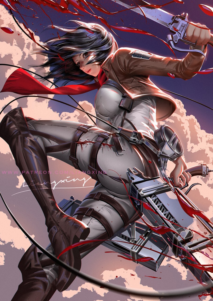 Mikasa Ackerman from Shingeki no Kyojin HD Phone Wallpaper