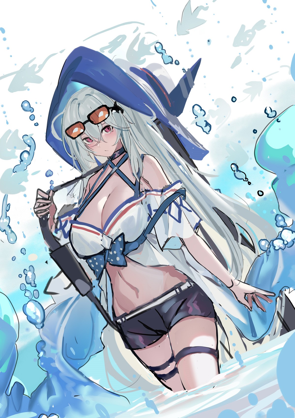 Skadi from Arknights in summer attire HD Phone Wallpaper