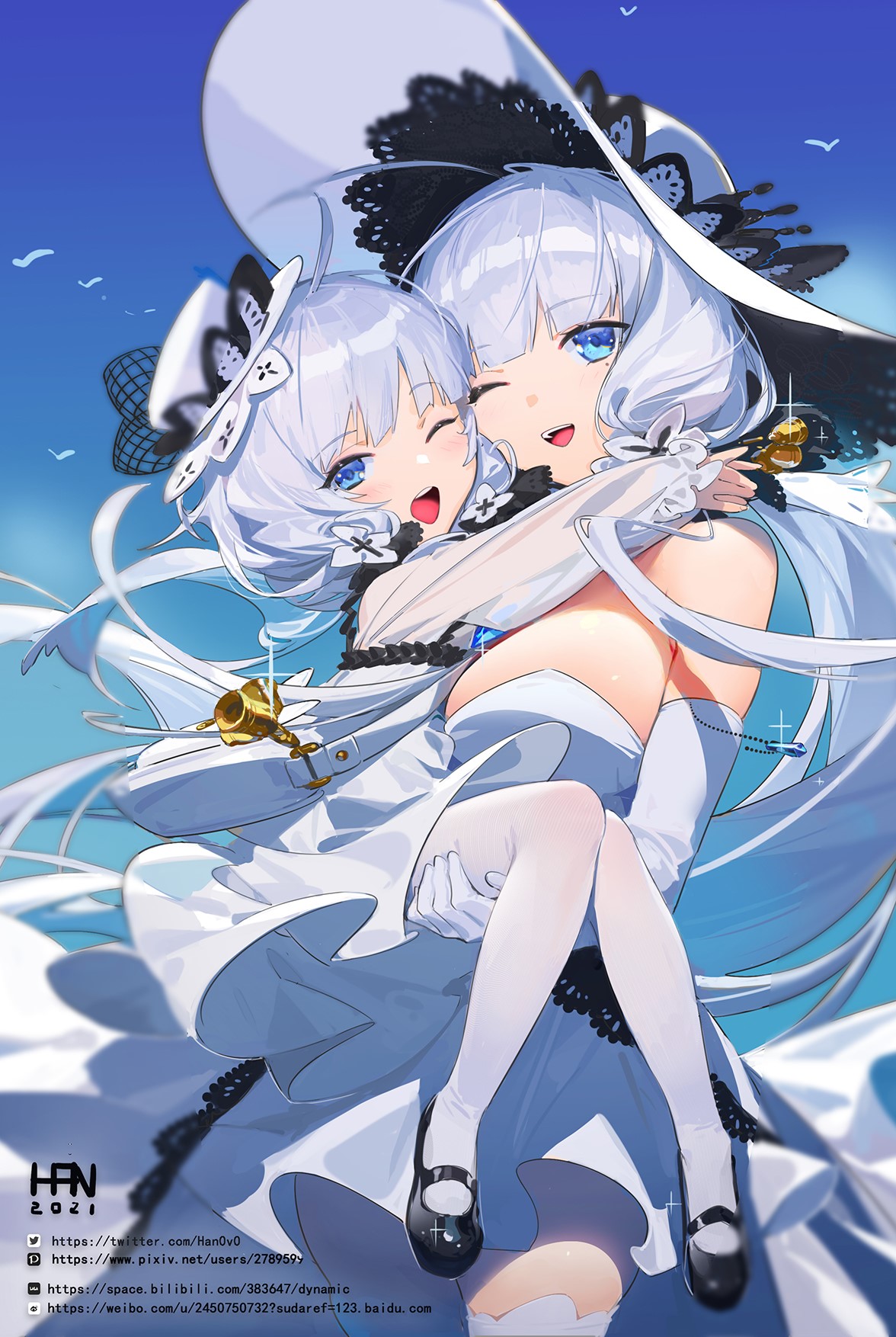 Illustrious and another girl from Azur Lane HD Phone Wallpaper