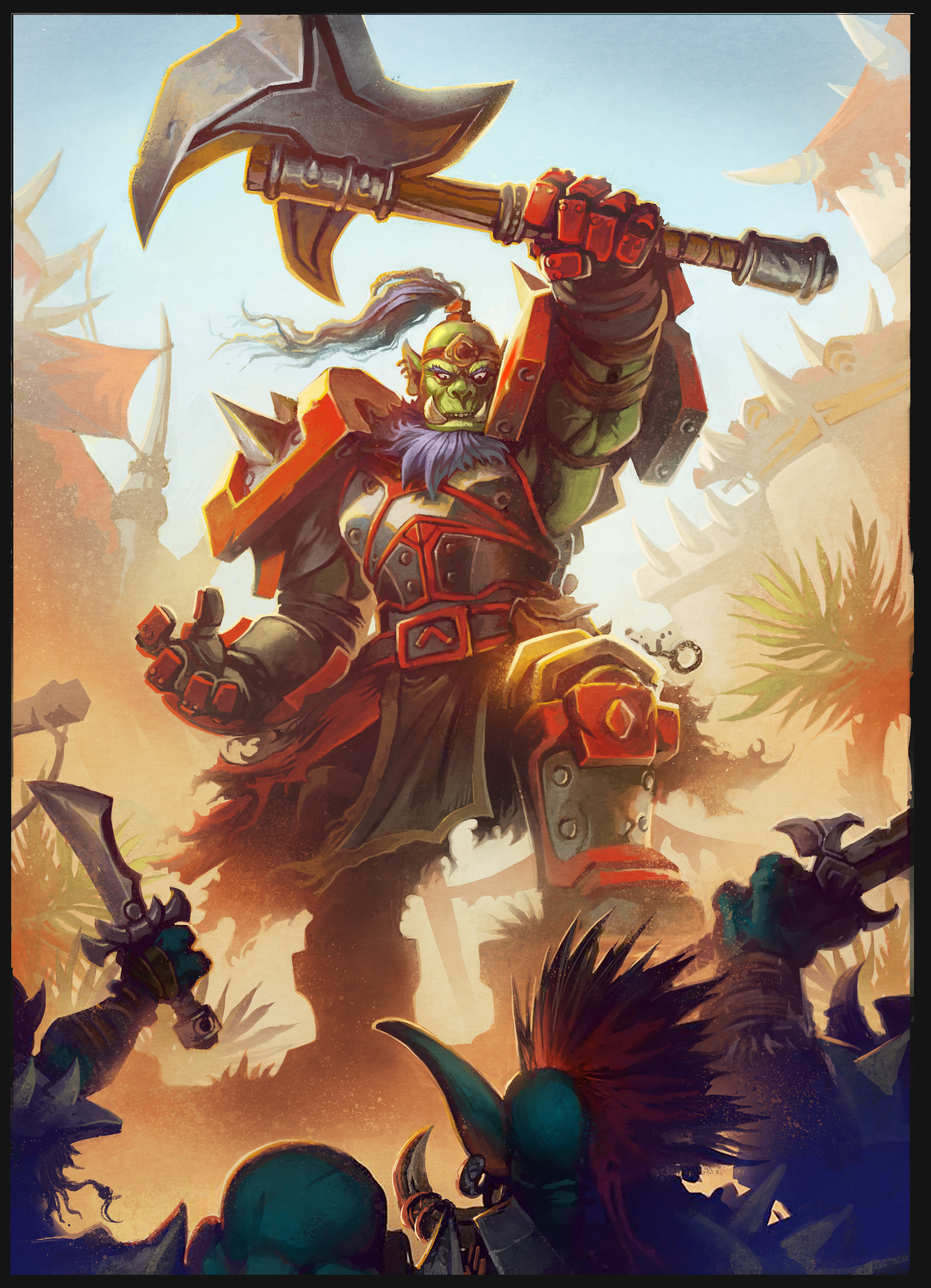 Orc Warrior from Hearthstone HD Phone Wallpaper