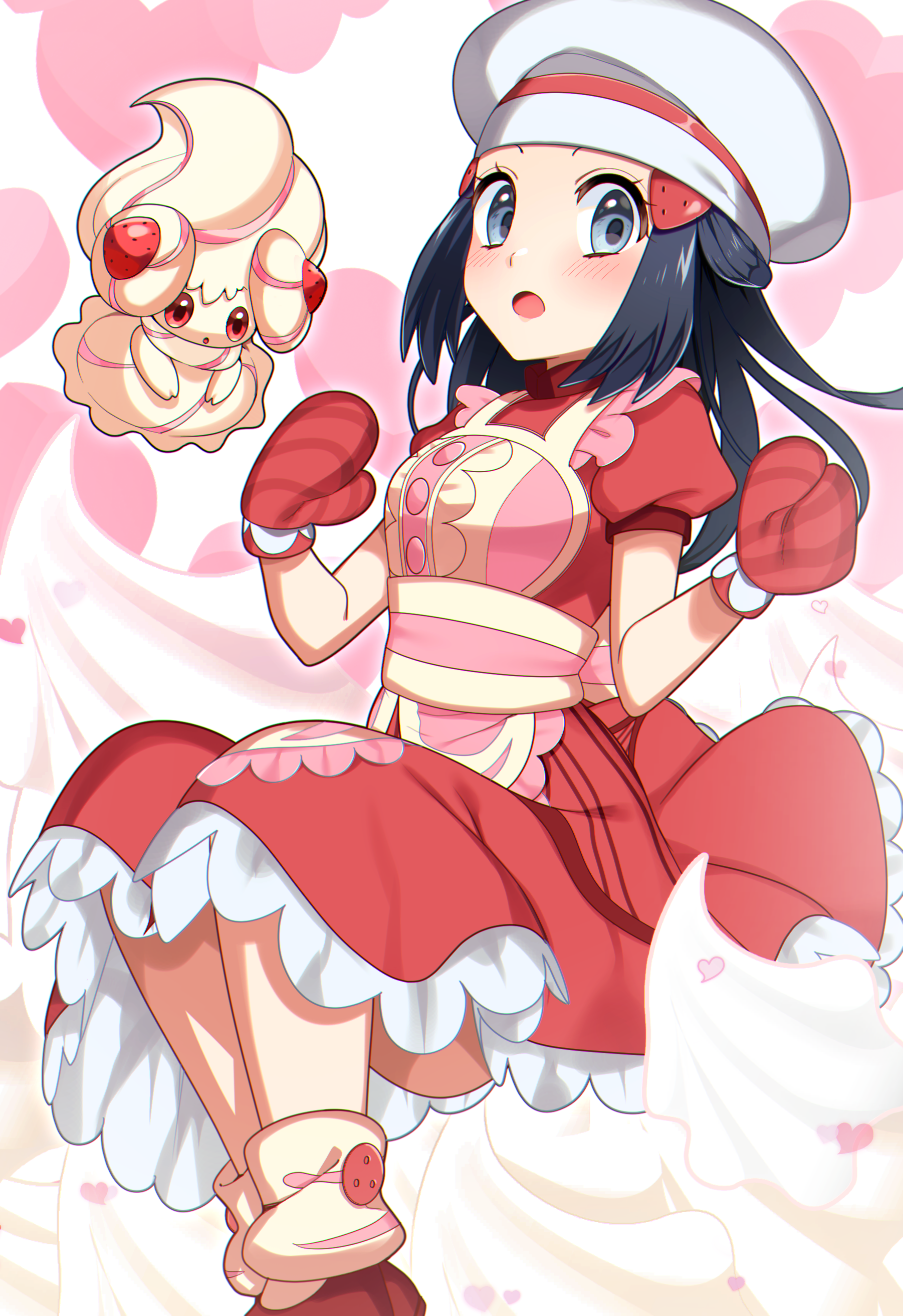 Dawn and Alcremie from Pokémon HD Phone Wallpaper