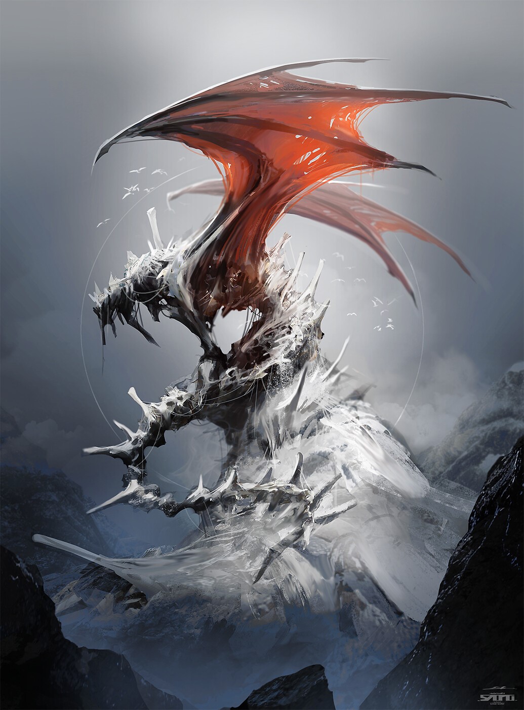 Esuthio the Dragon in Fantasy Art HD Phone Wallpaper