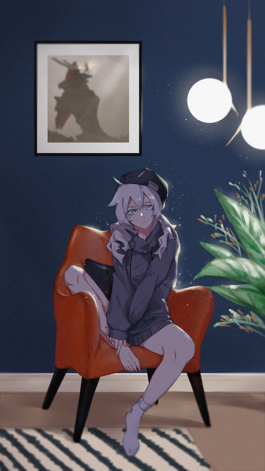 Kiana Kaslana from Honkai Impact 3rd sitting in a chair HD Phone Wallpaper