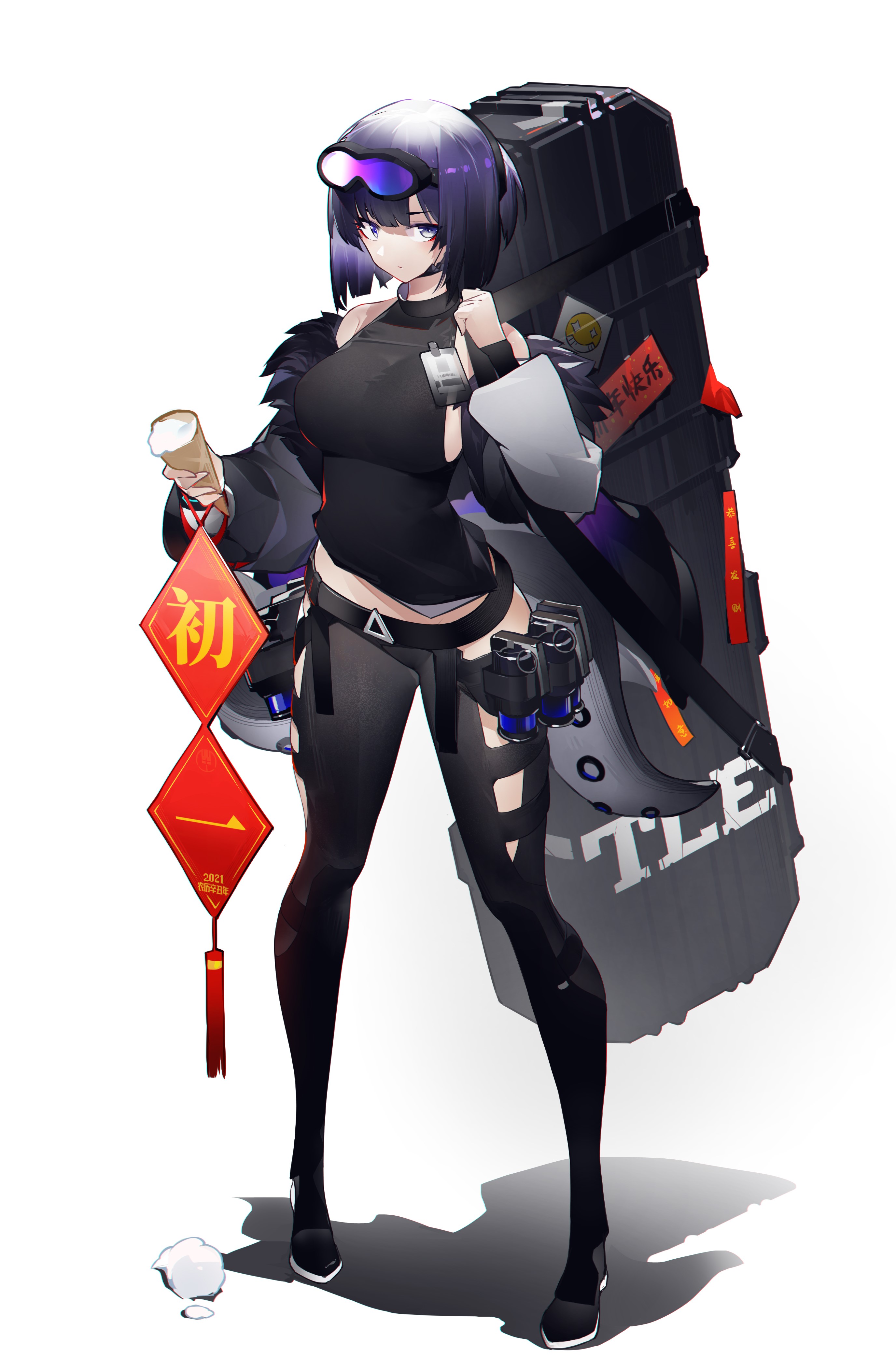 Andreana from Arknights holding a drink HD Phone Wallpaper