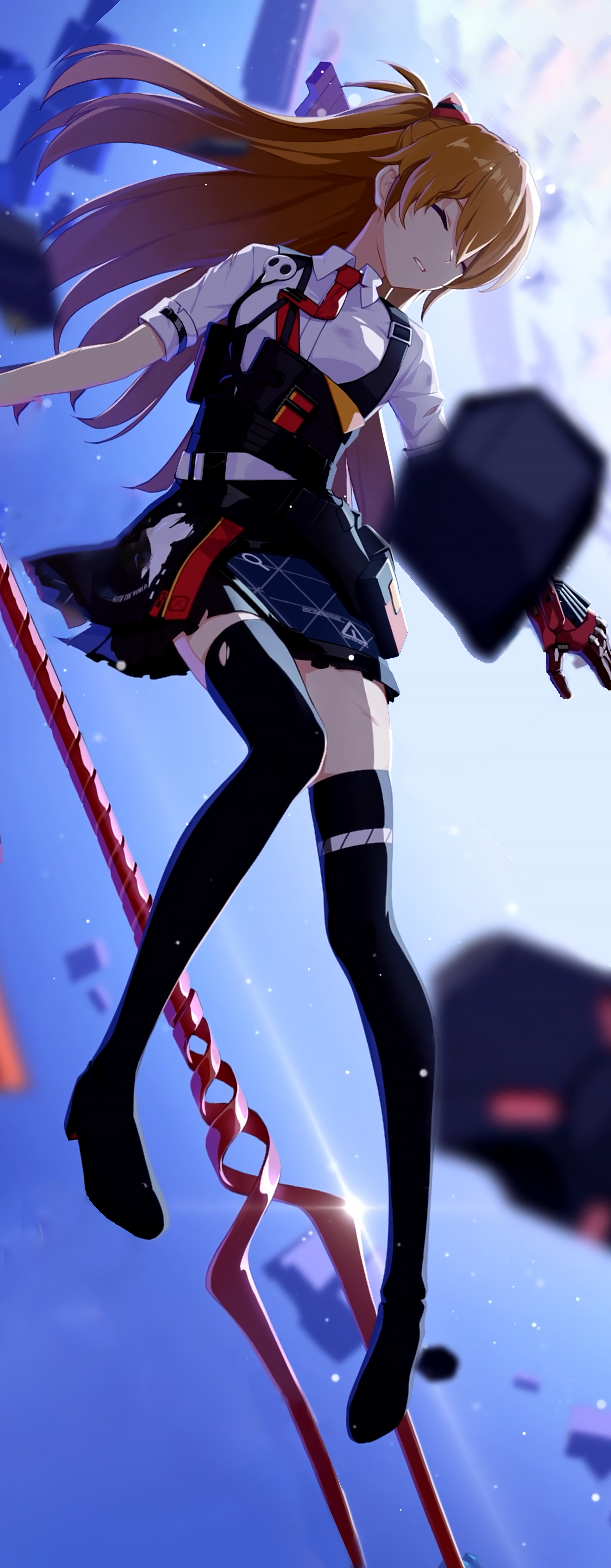 Asuka Langley Soryu from Neon Genesis Evangelion and Honkai Impact 3rd HD Phone Wallpaper