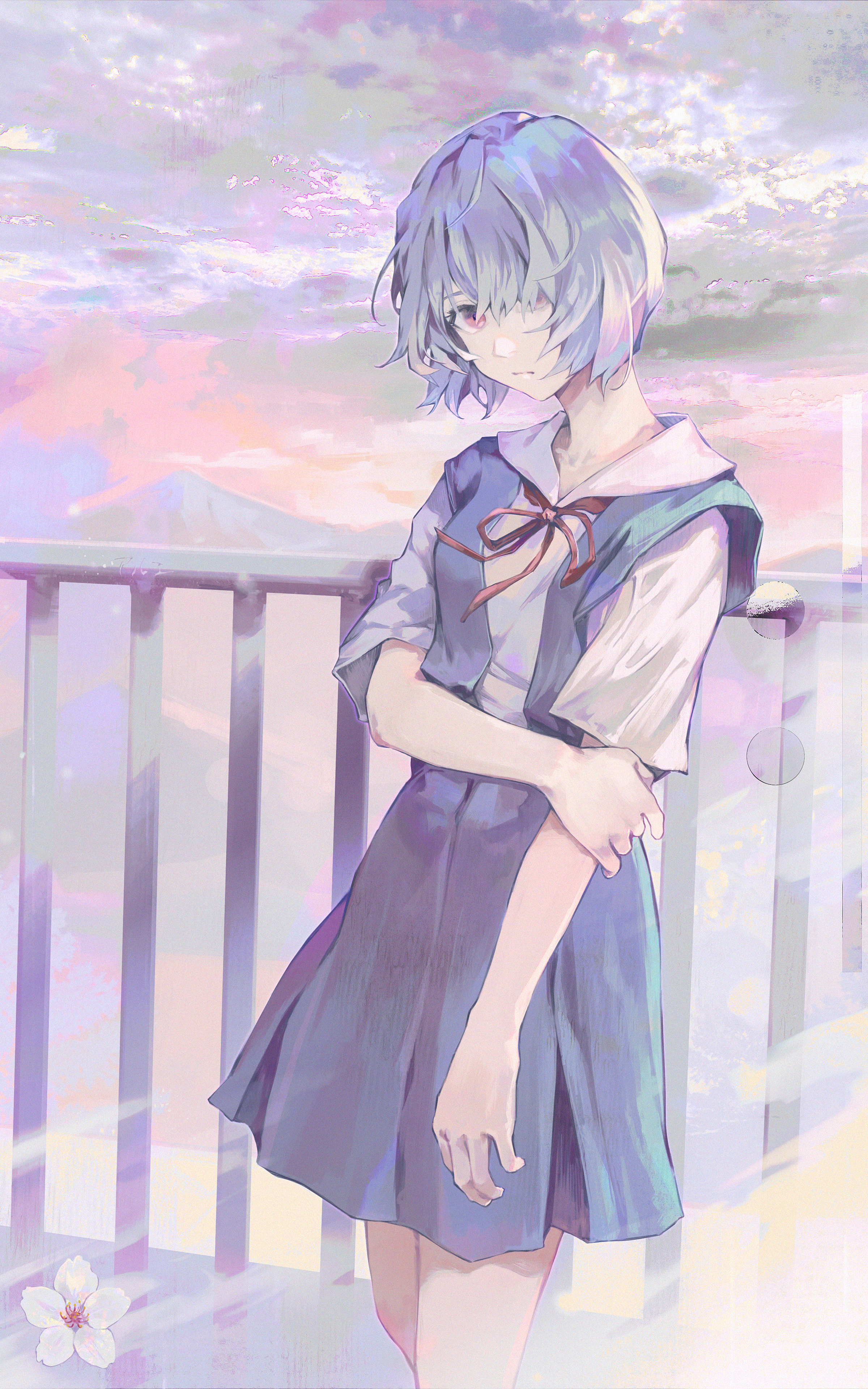 Rei Ayanami from Neon Genesis Evangelion HD Phone Wallpaper