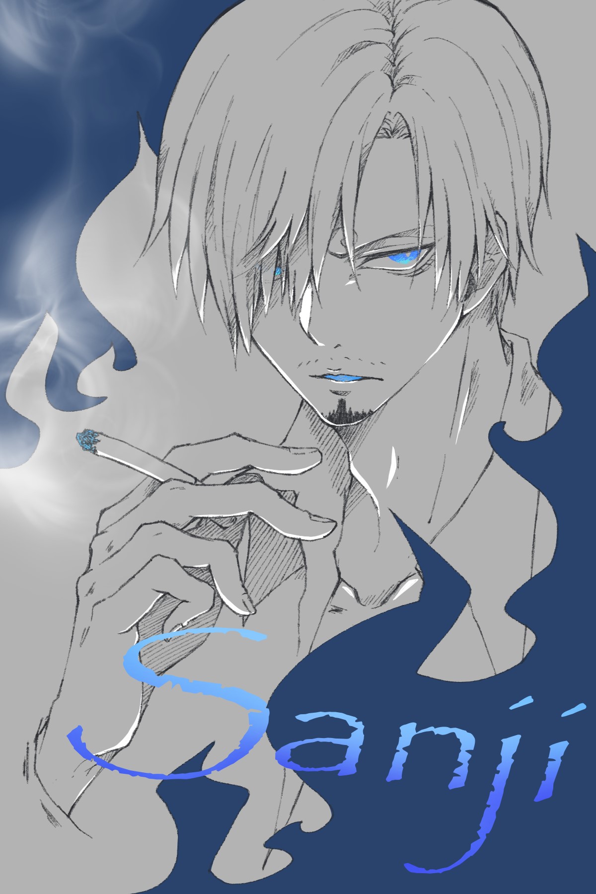 Sanji from One Piece smoking HD Phone Wallpaper