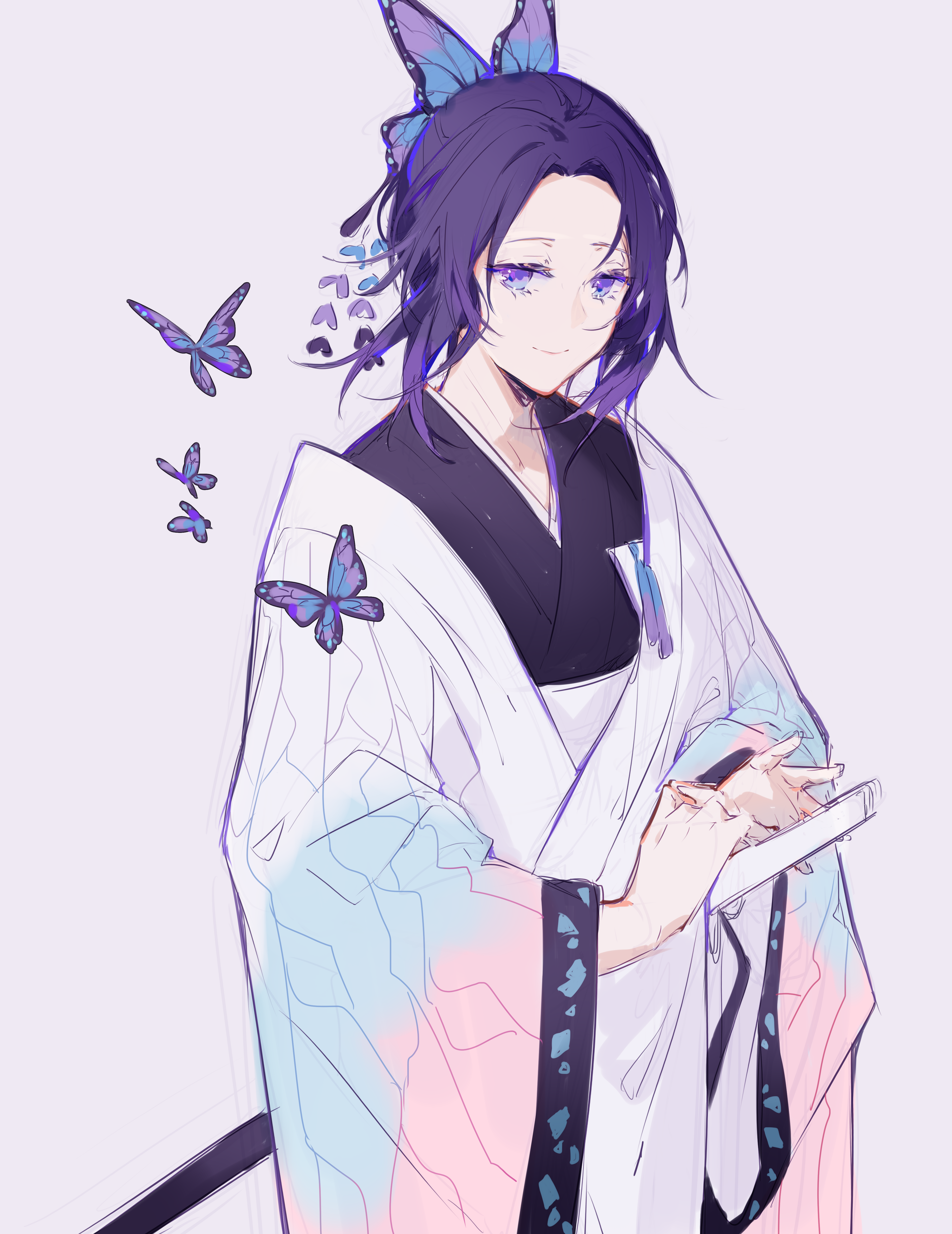 Kochou Shinobu from Kimetsu no Yaiba HD Phone Wallpaper