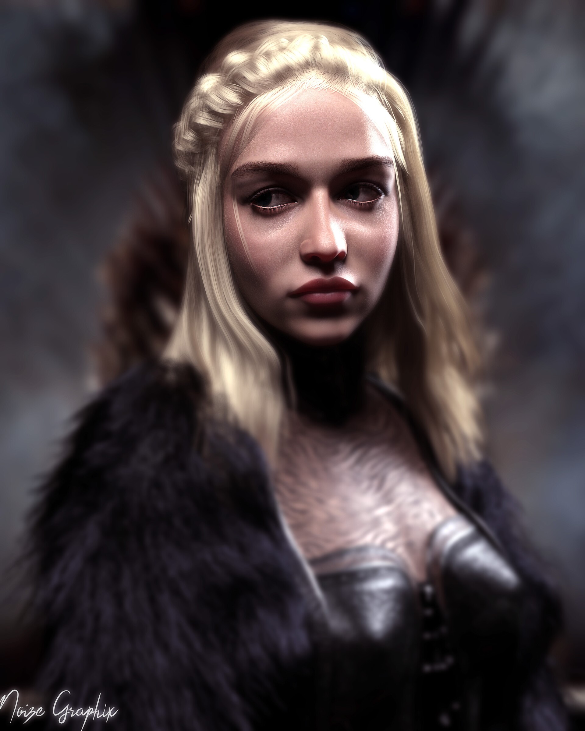 Daenerys Targaryen from Game of Thrones CGI Portrait HD Phone Wallpaper