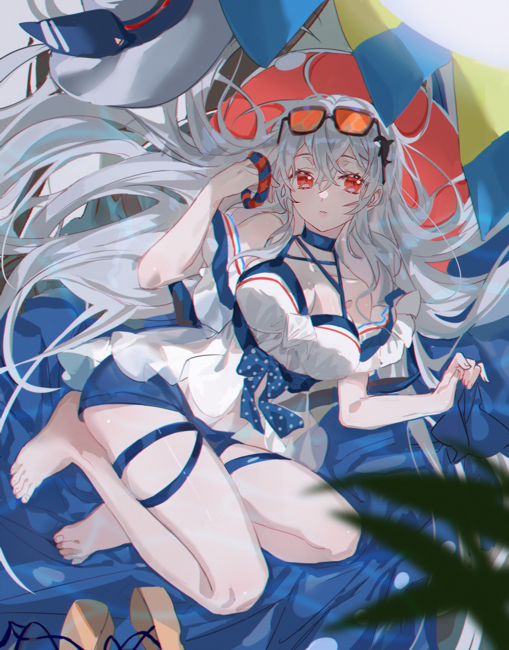 Skadi from Arknights in Swimsuit HD Phone Wallpaper