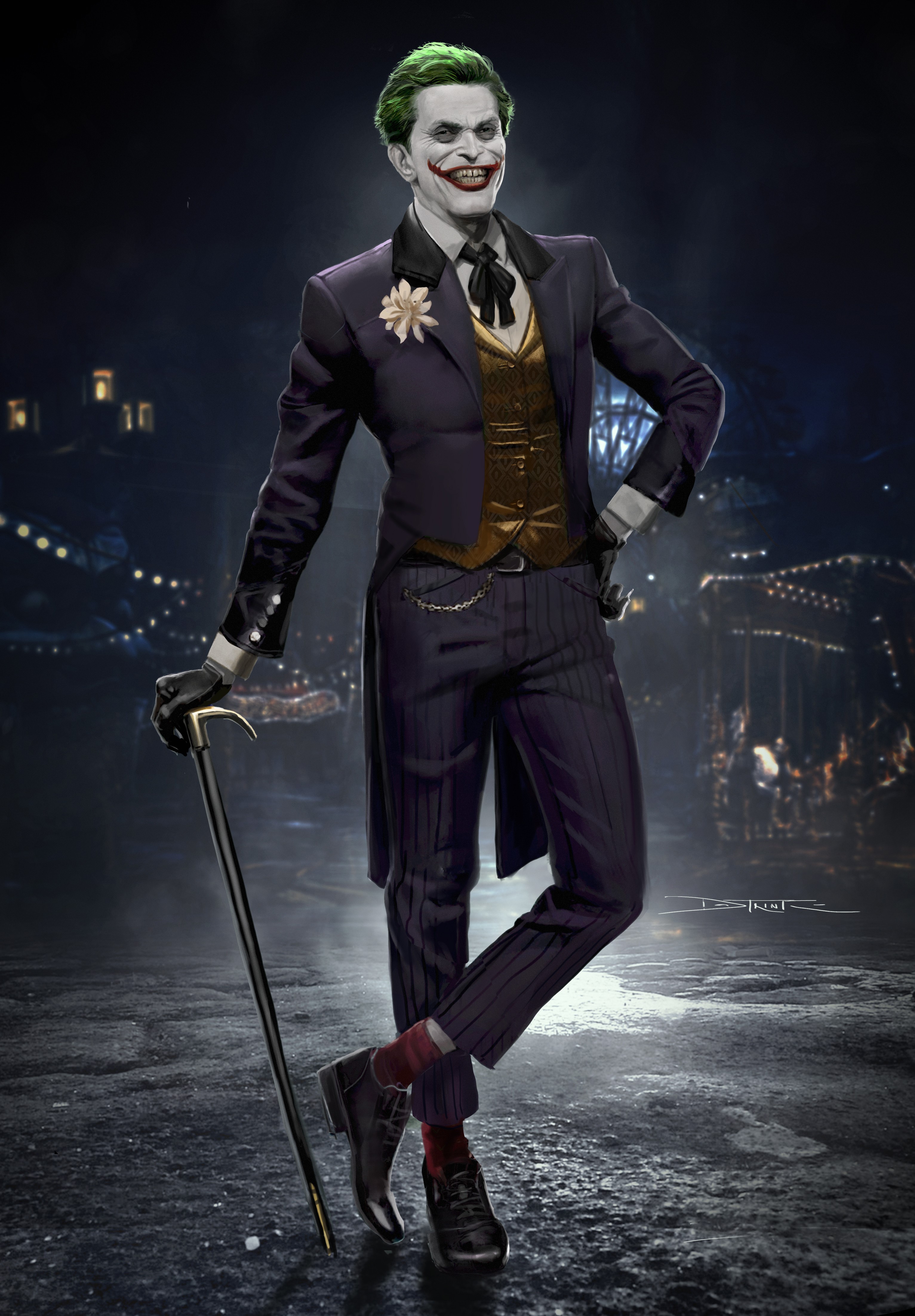 Joker from Batman fan art by Tiago Datrinti HD Phone Wallpaper