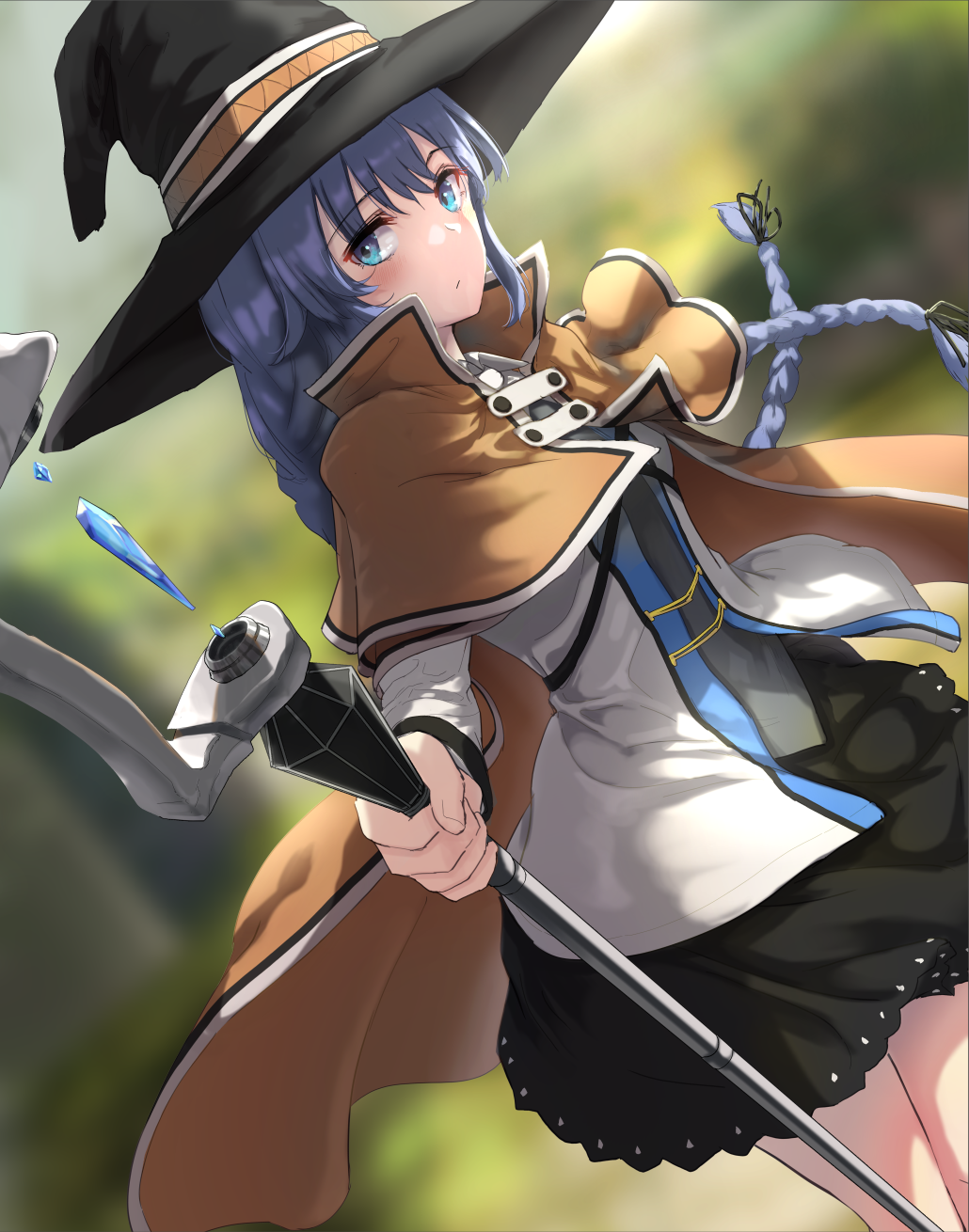 Roxy Migurdia from Mushoku Tensei holding a staff HD Phone Wallpaper