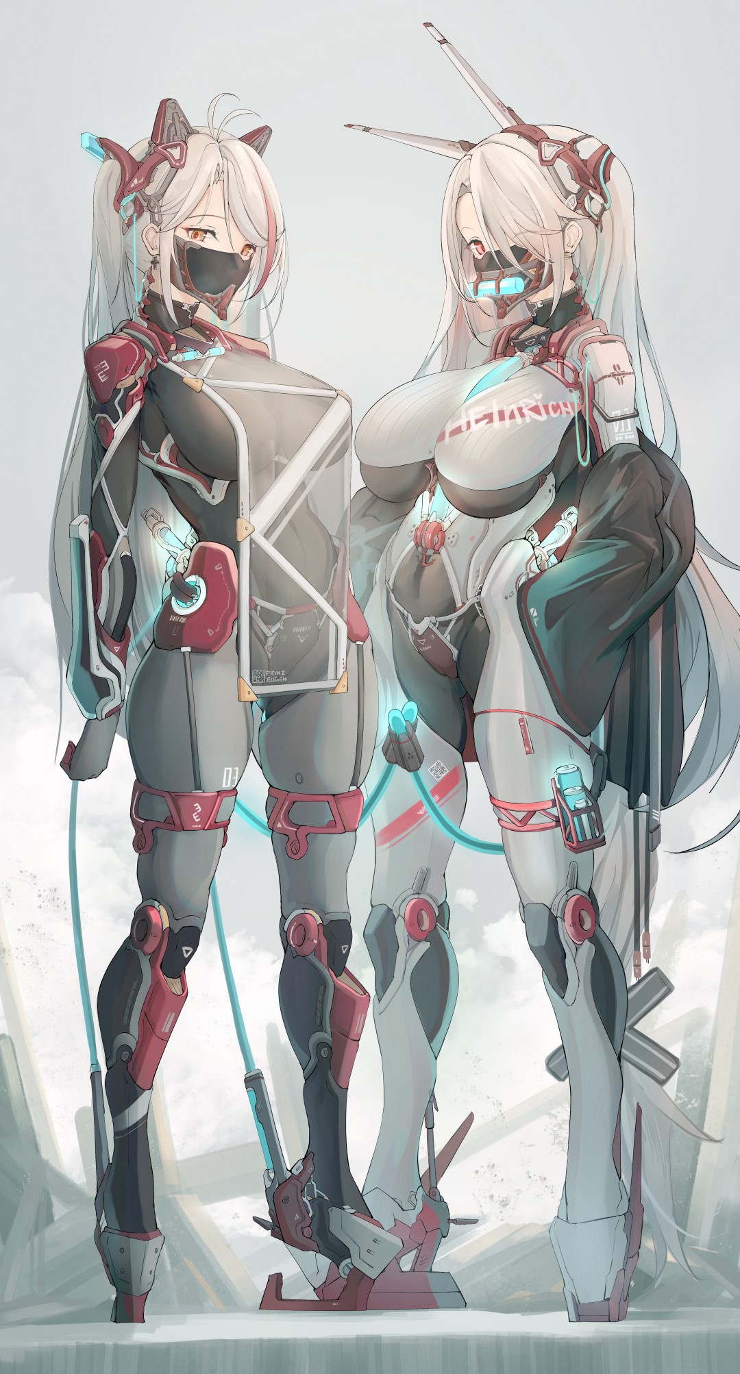 Prinz Eugen and Prinz Heinrich from Azur Lane HD Phone Wallpaper