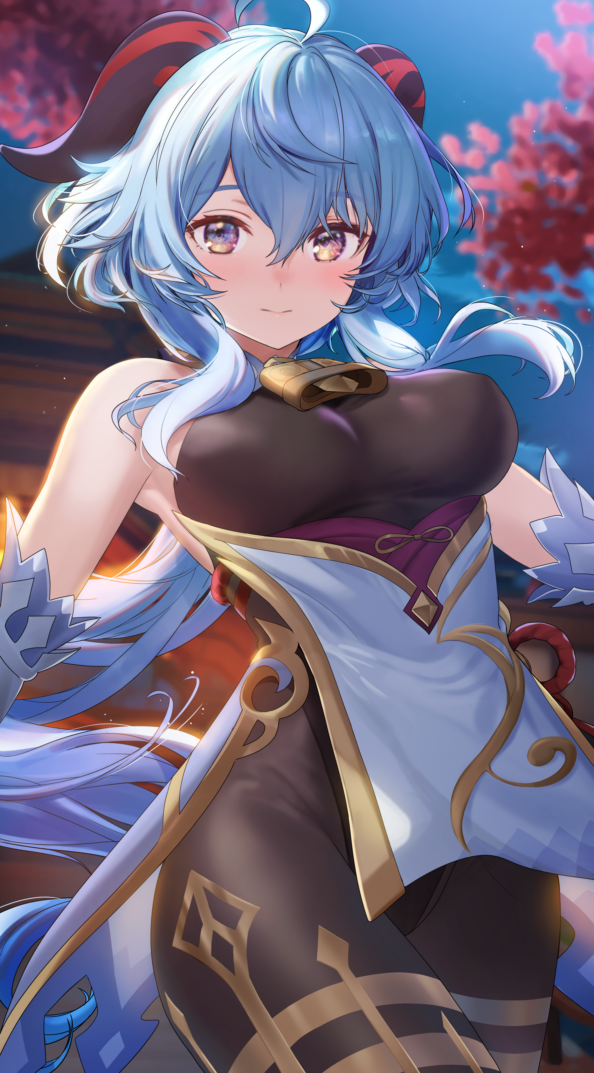 Ganyu from Genshin Impact in Fantasy Art Style HD Phone Wallpaper
