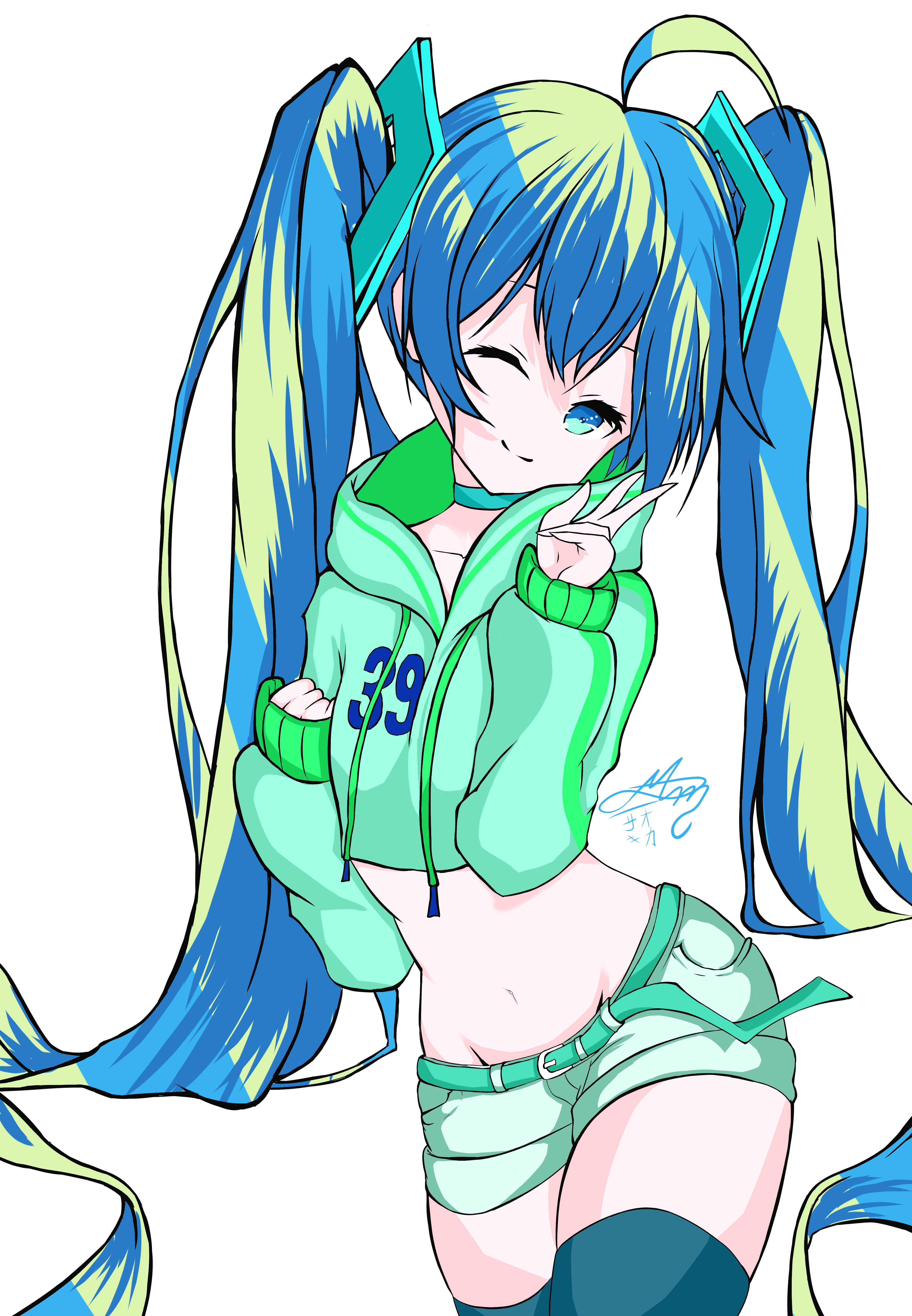Hatsune Miku from Vocaloid HD Phone Wallpaper