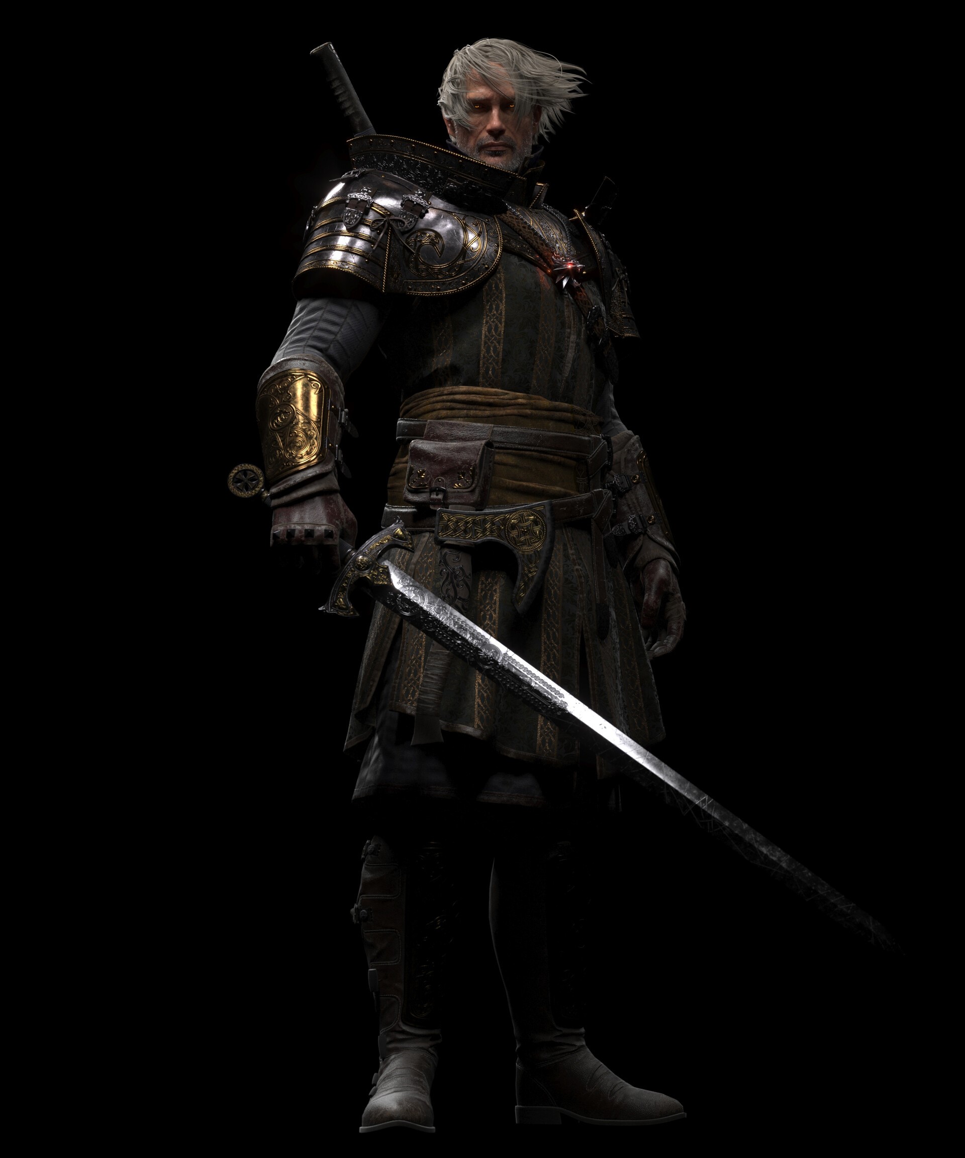 Man in armor holding a sword HD Phone Wallpaper