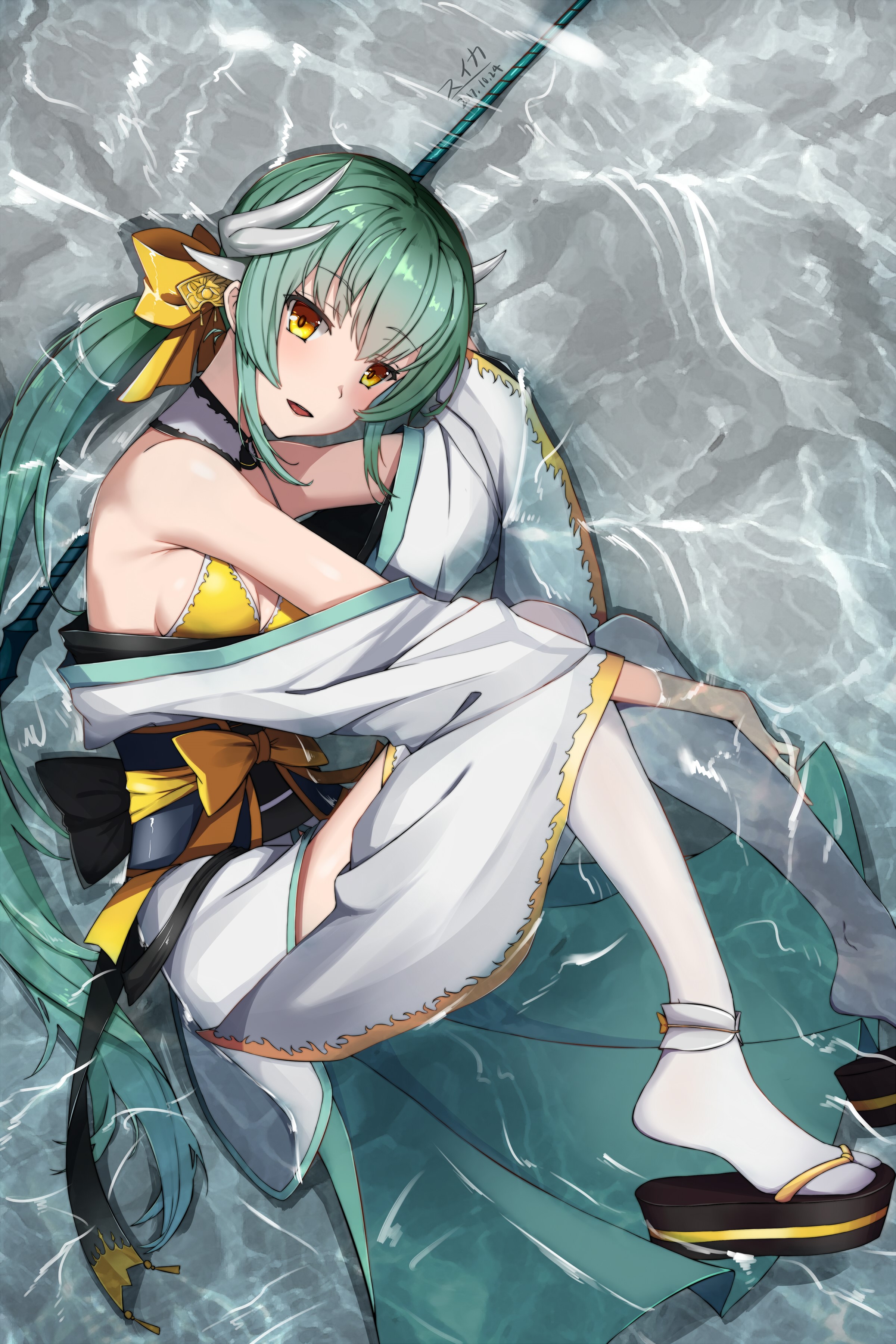Kiyohime from Fate/Grand Order in water HD Phone Wallpaper