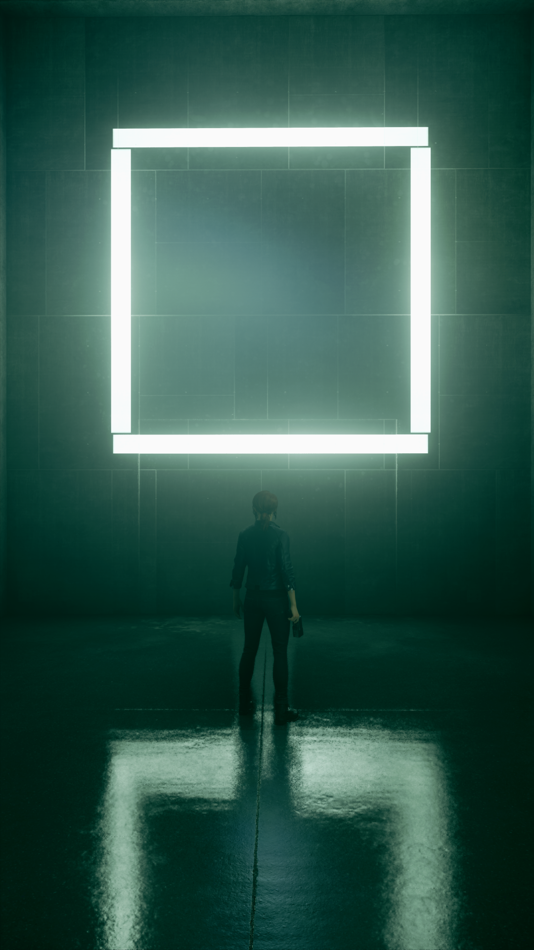 Jesse Faden from Control in a room with a light square HD Phone Wallpaper