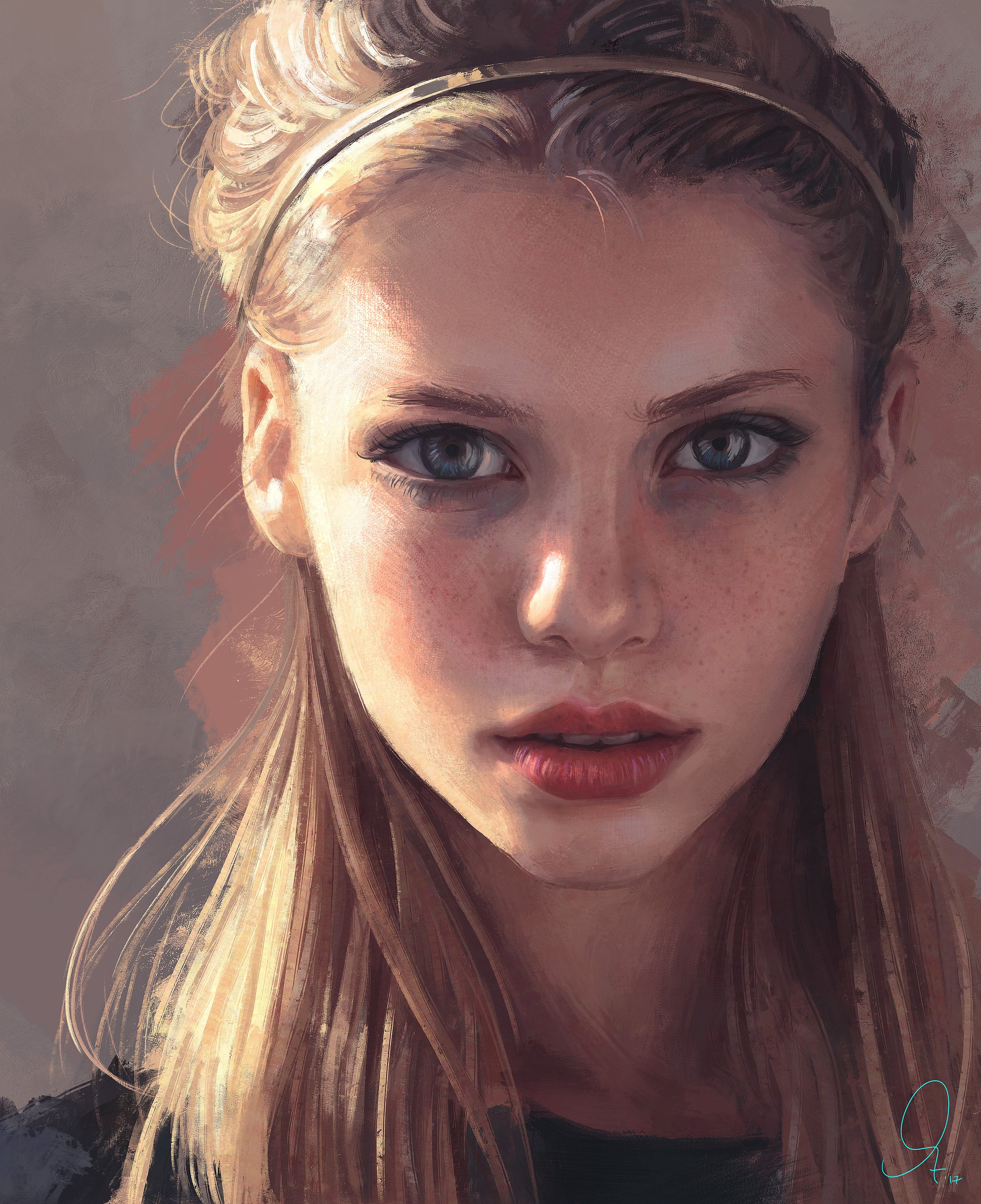 Mandy Jurgens Digital Portrait of Blonde Woman HD Phone Wallpaper