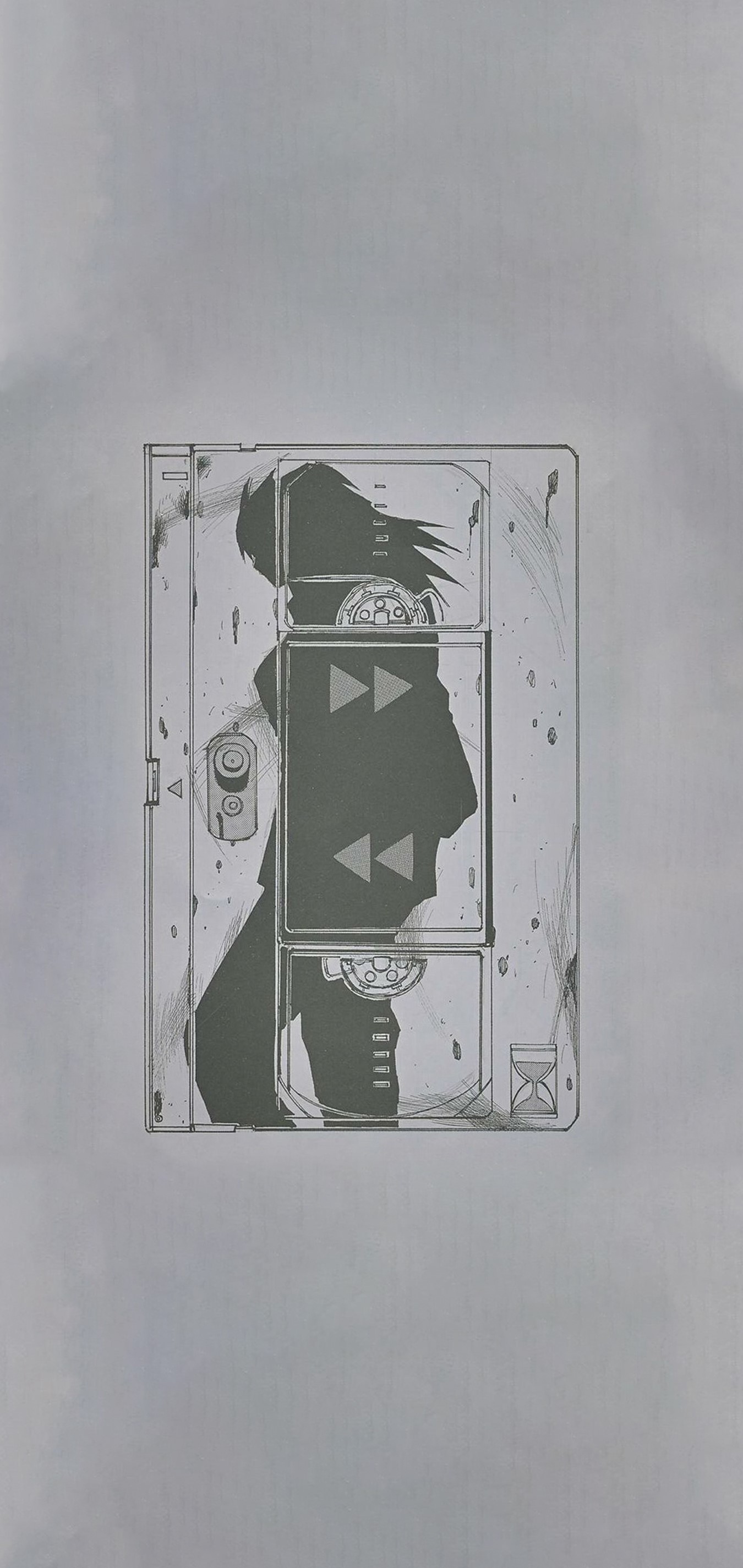 Silhouette of a person on a cassette tape HD Phone Wallpaper