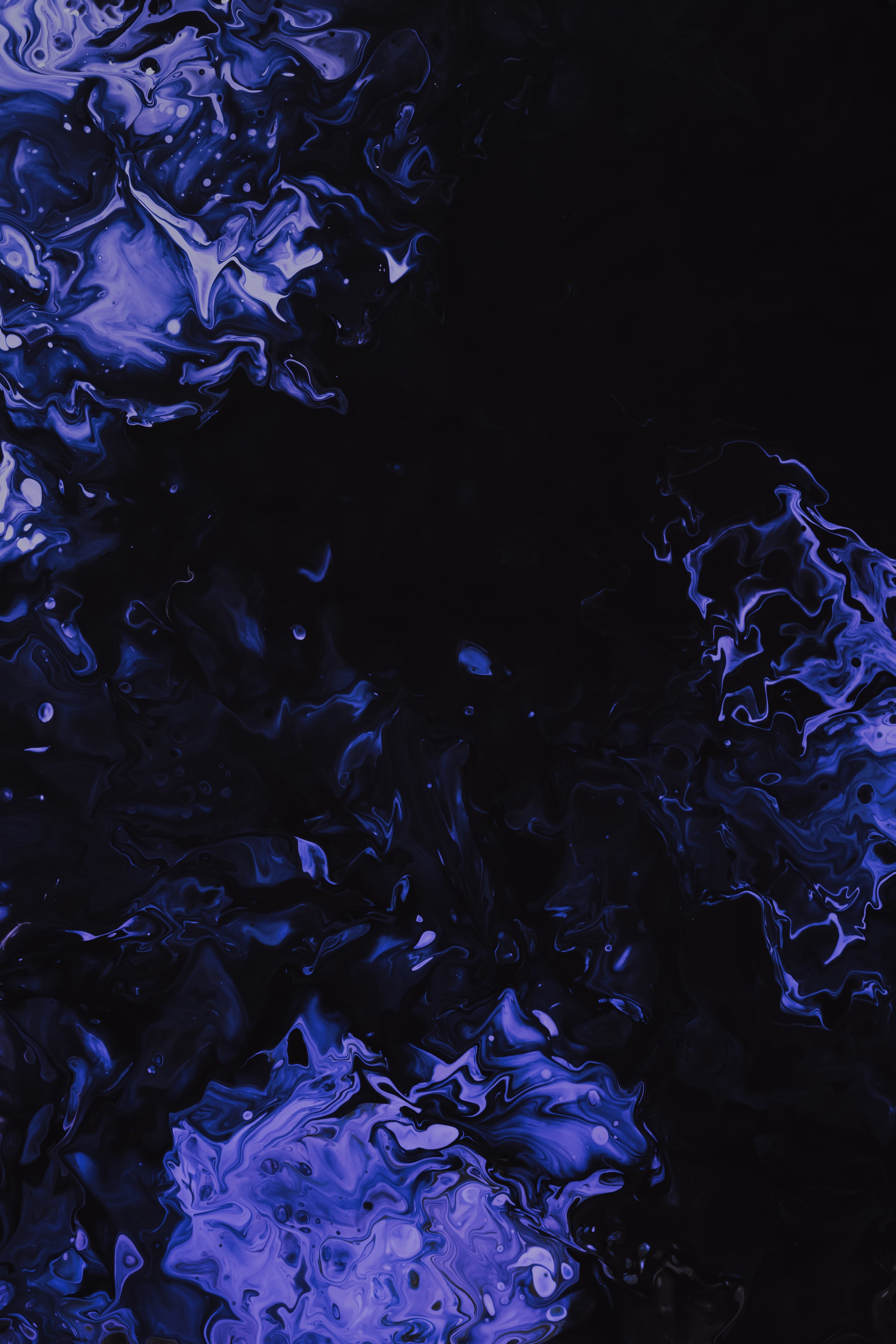 Abstract purple and black fluid art HD Phone Wallpaper