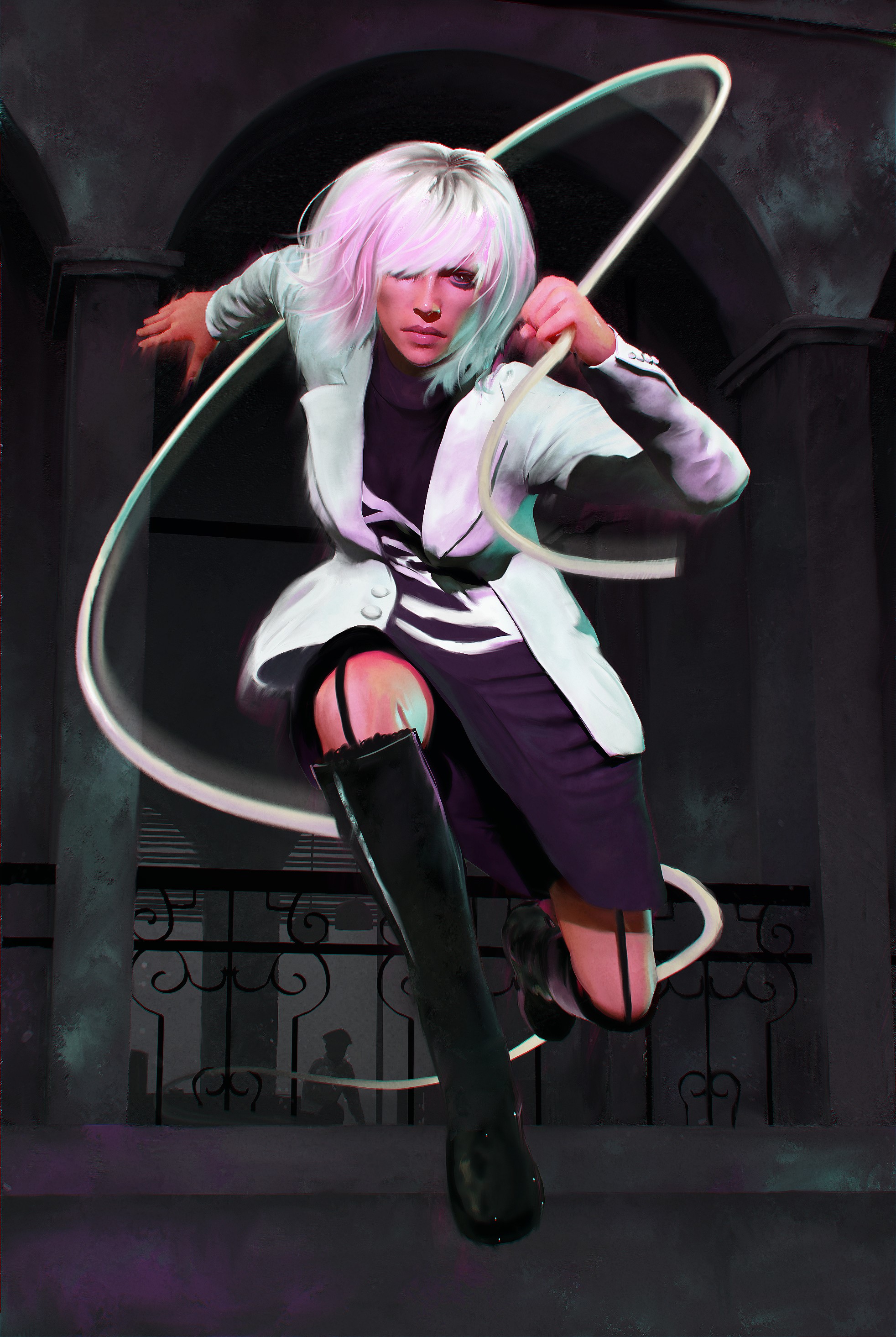 Lorraine Broughton from Atomic Blonde, digital art HD Phone Wallpaper