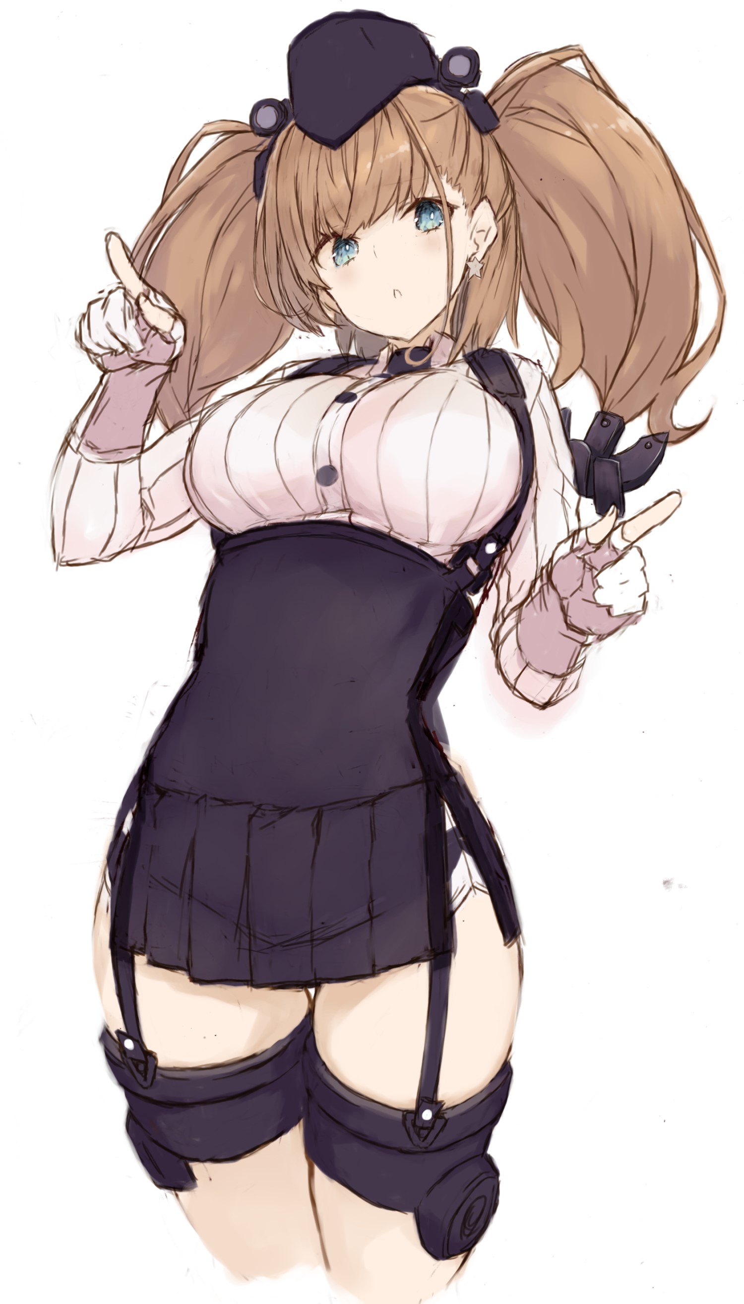 Atlanta from Kantai Collection with Twintails HD Phone Wallpaper