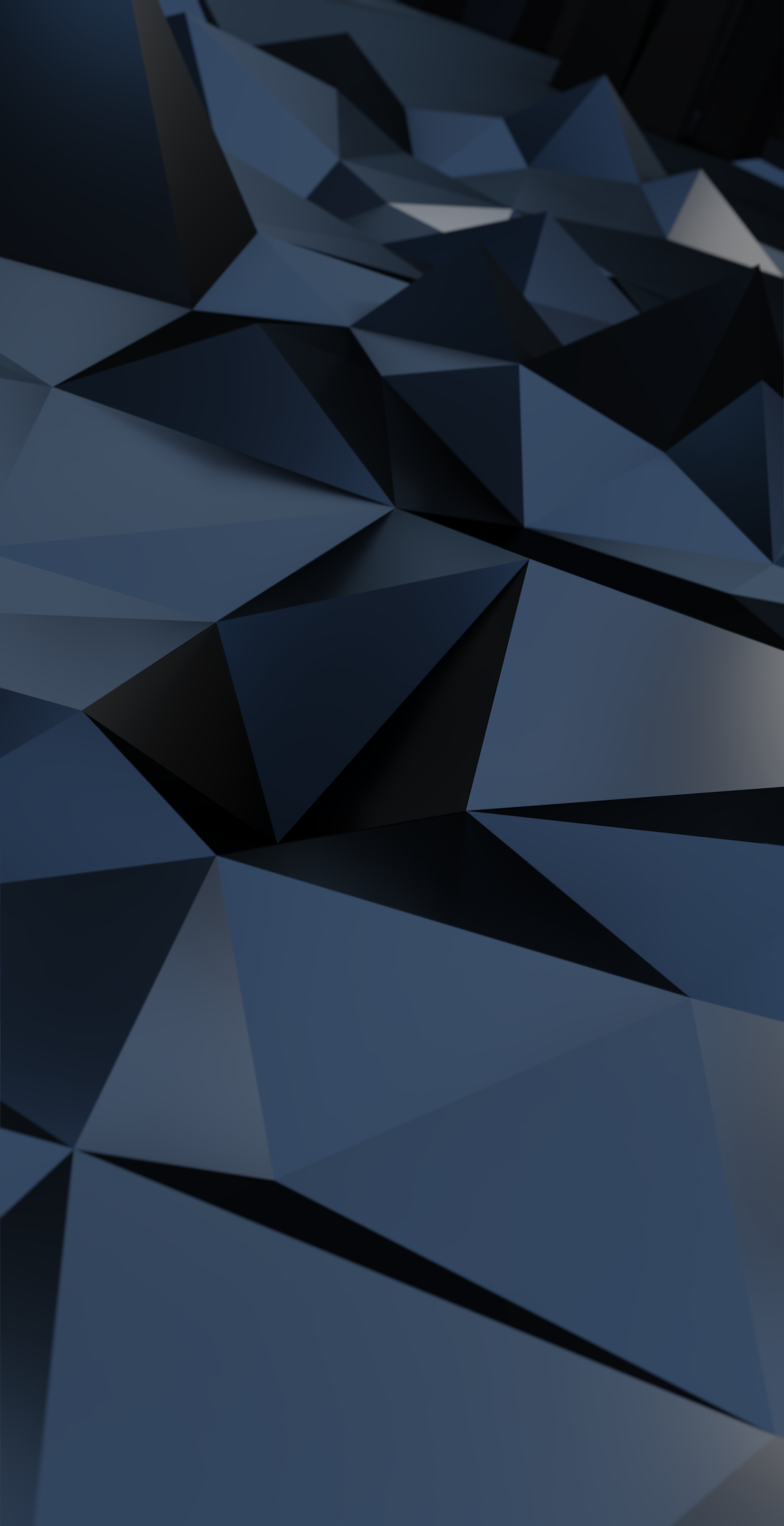 Dark blue low poly geometric abstract background HD Phone Wallpaper