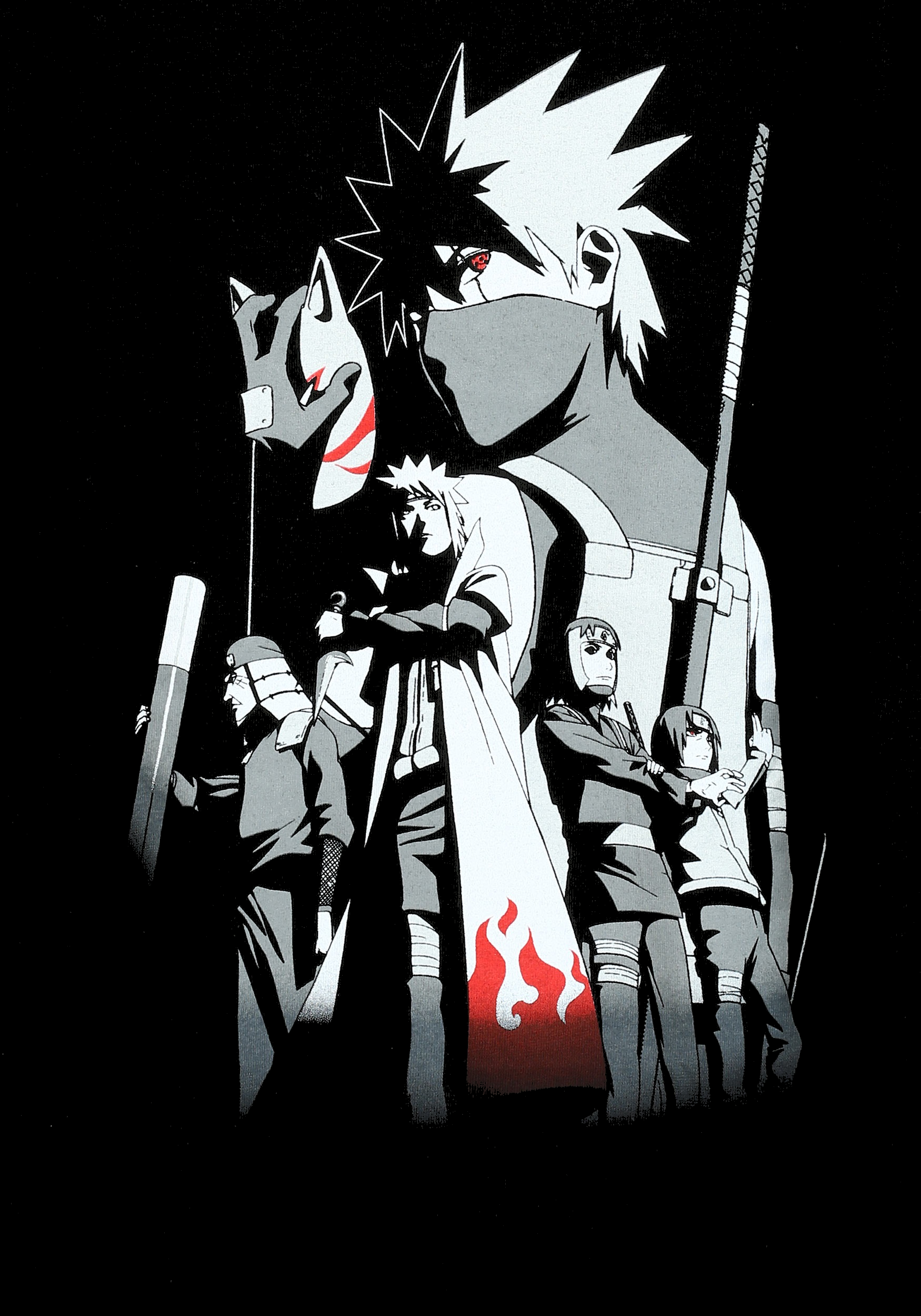 Kakashi and other Naruto characters HD Phone Wallpaper
