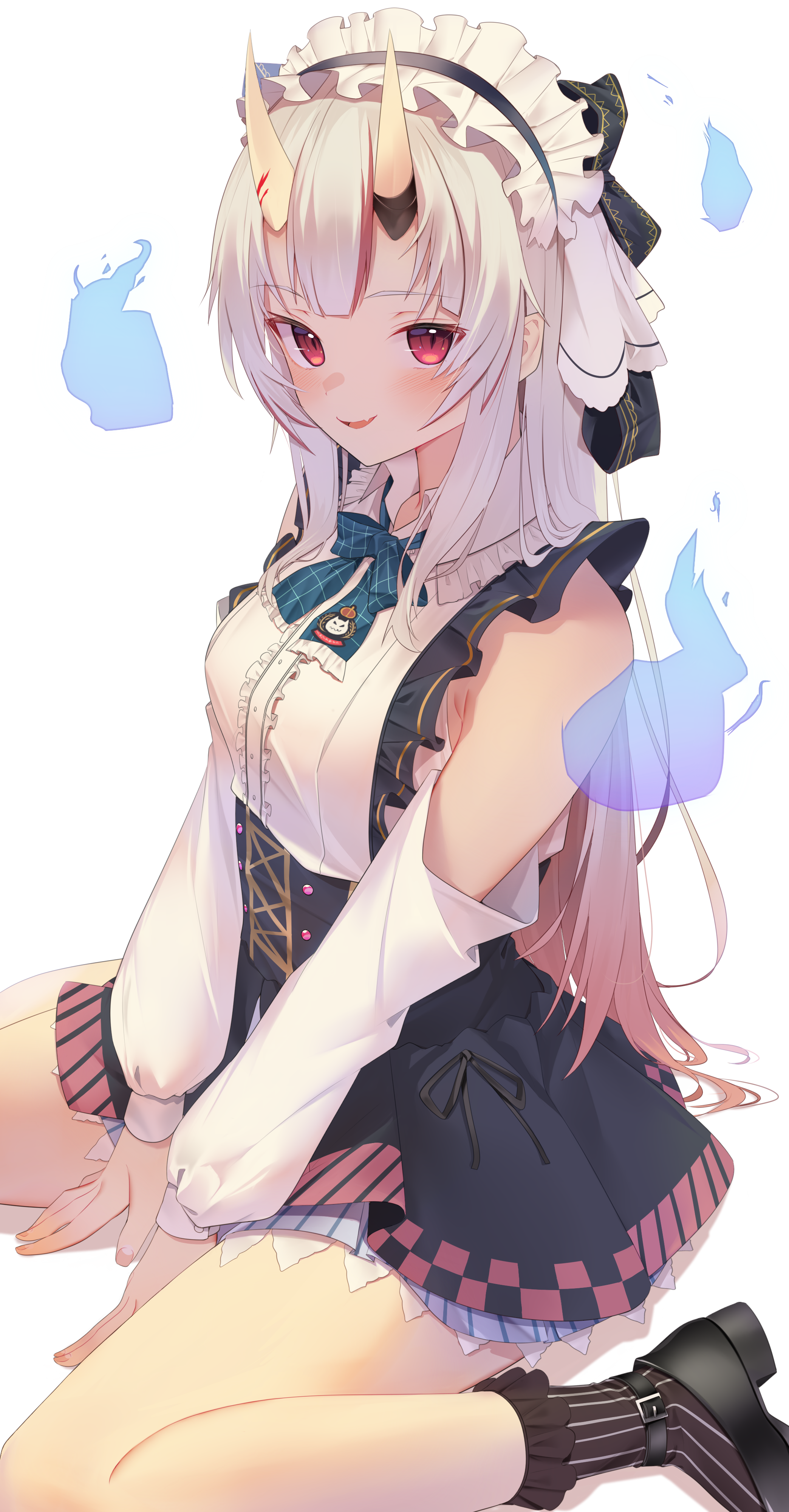 Nakiri Ayame in Fantasy Maid Outfit HD Phone Wallpaper