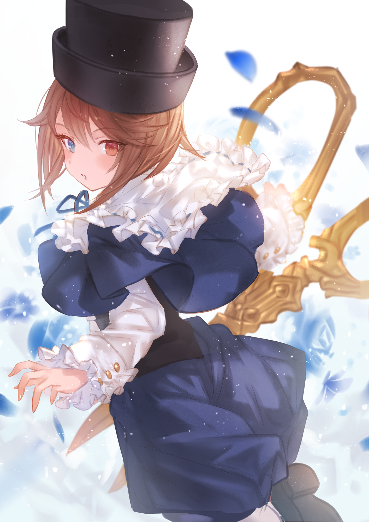 Souseiseki from Rozen Maiden with large scissors HD Phone Wallpaper