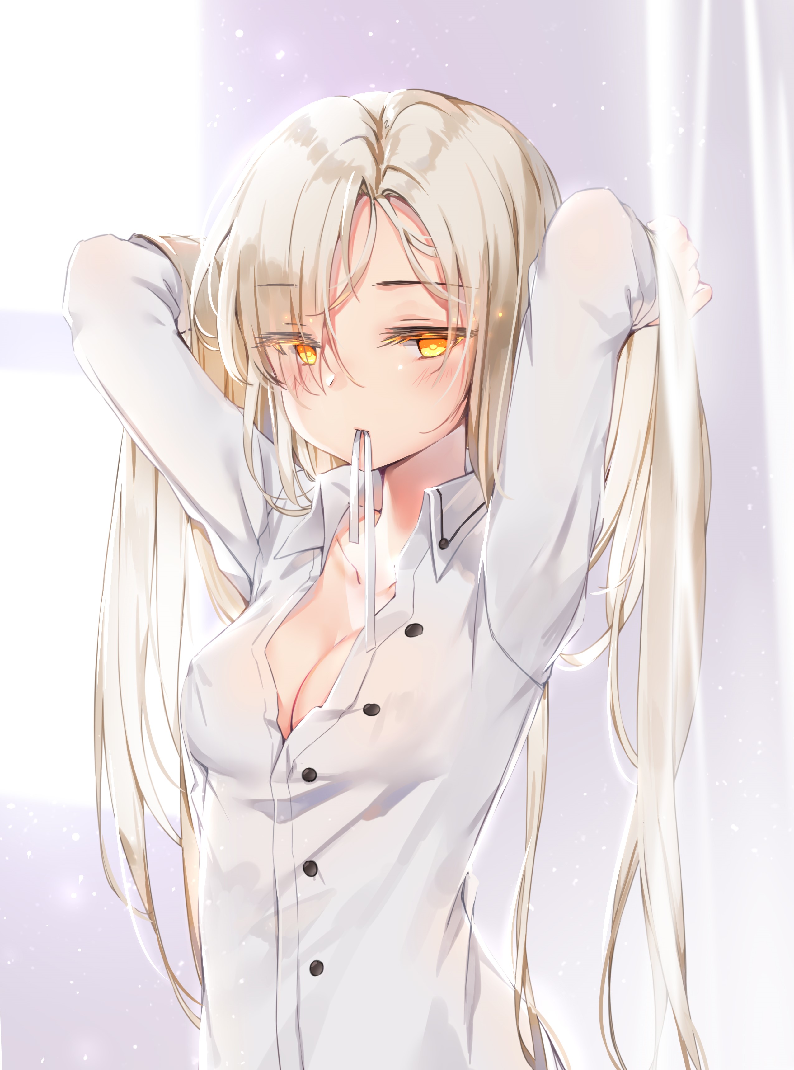 Sheffield from Azur Lane tying her hair HD Phone Wallpaper