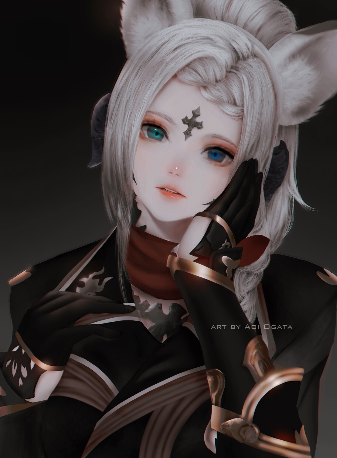 Au Ra from Final Fantasy by Aoi Ogata HD Phone Wallpaper