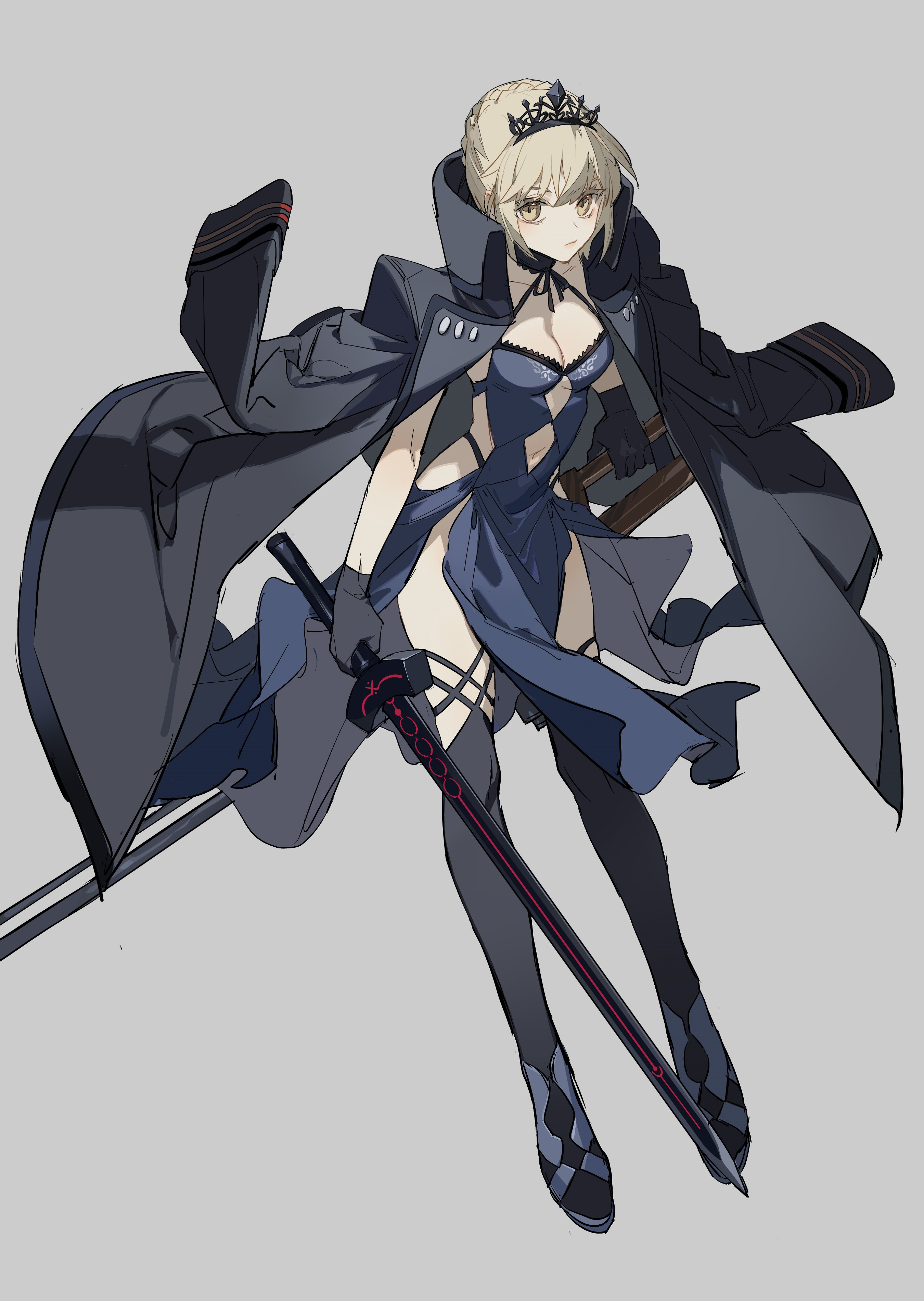 Artoria Pendragon from Fate/Grand Order with Sword HD Phone Wallpaper