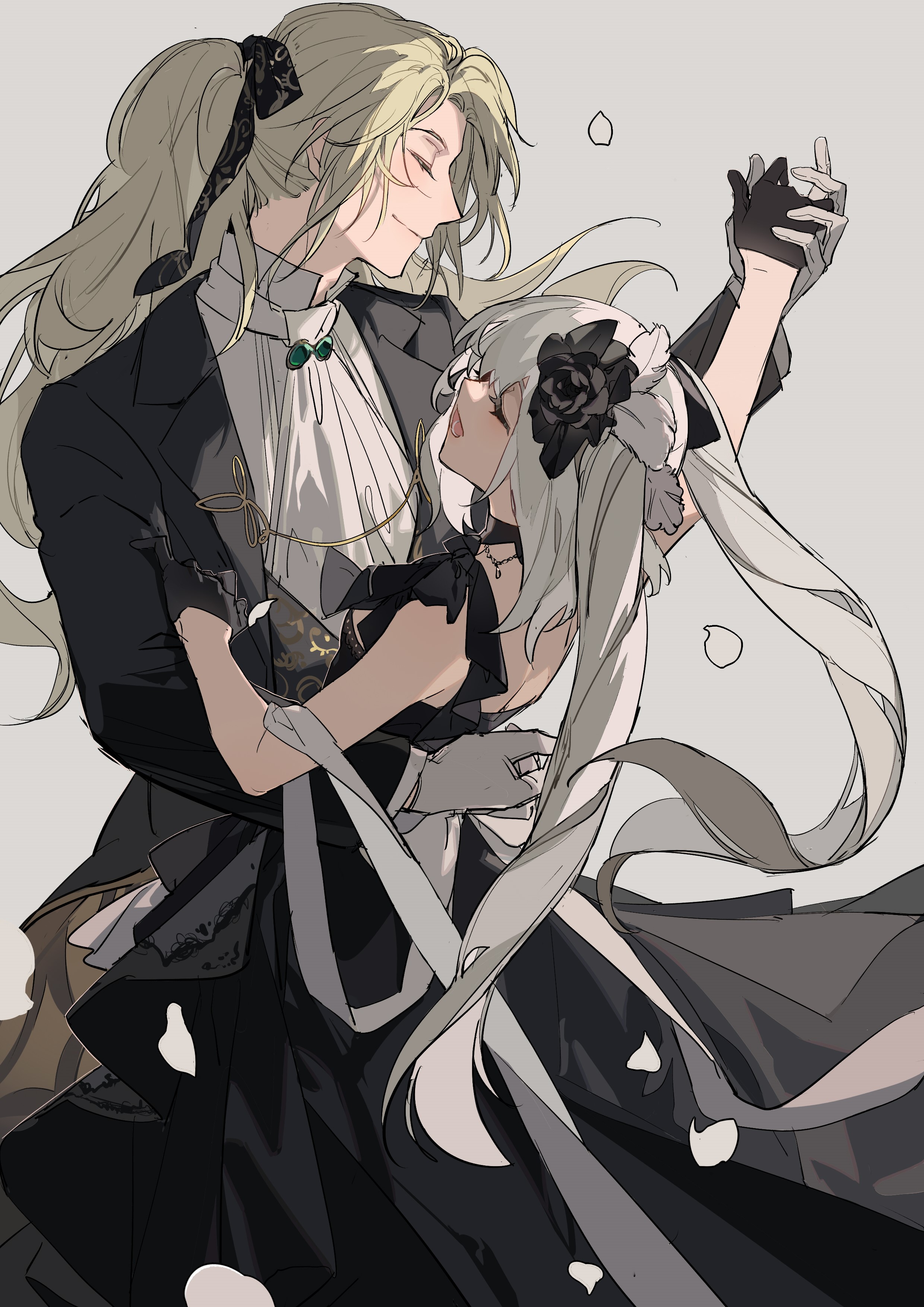 Marie Antoinette and Wolfgang Amadeus Mozart from Fate/Grand Order dancing HD Phone Wallpaper