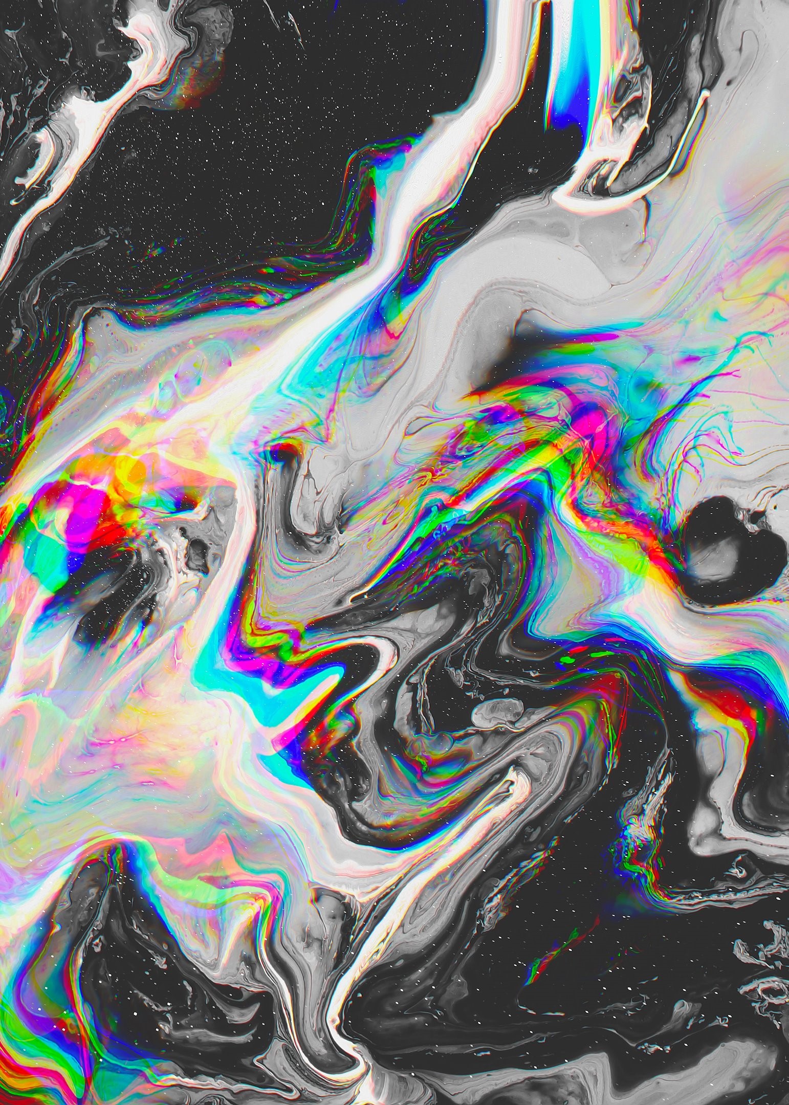 Abstract digital art with glitch effects HD Phone Wallpaper
