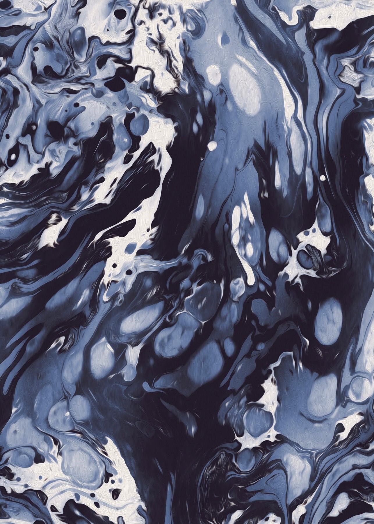 Abstract blue and white marbled paint swirls HD Phone Wallpaper