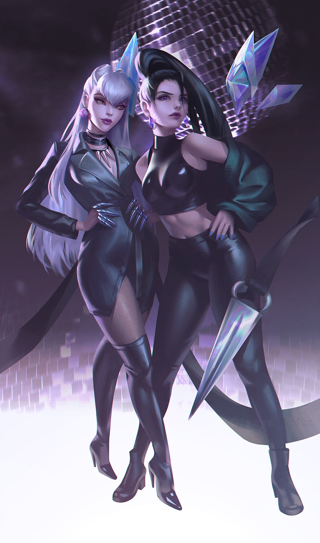 K/DA Evelynn and Kai'Sa Digital Art HD Phone Wallpaper