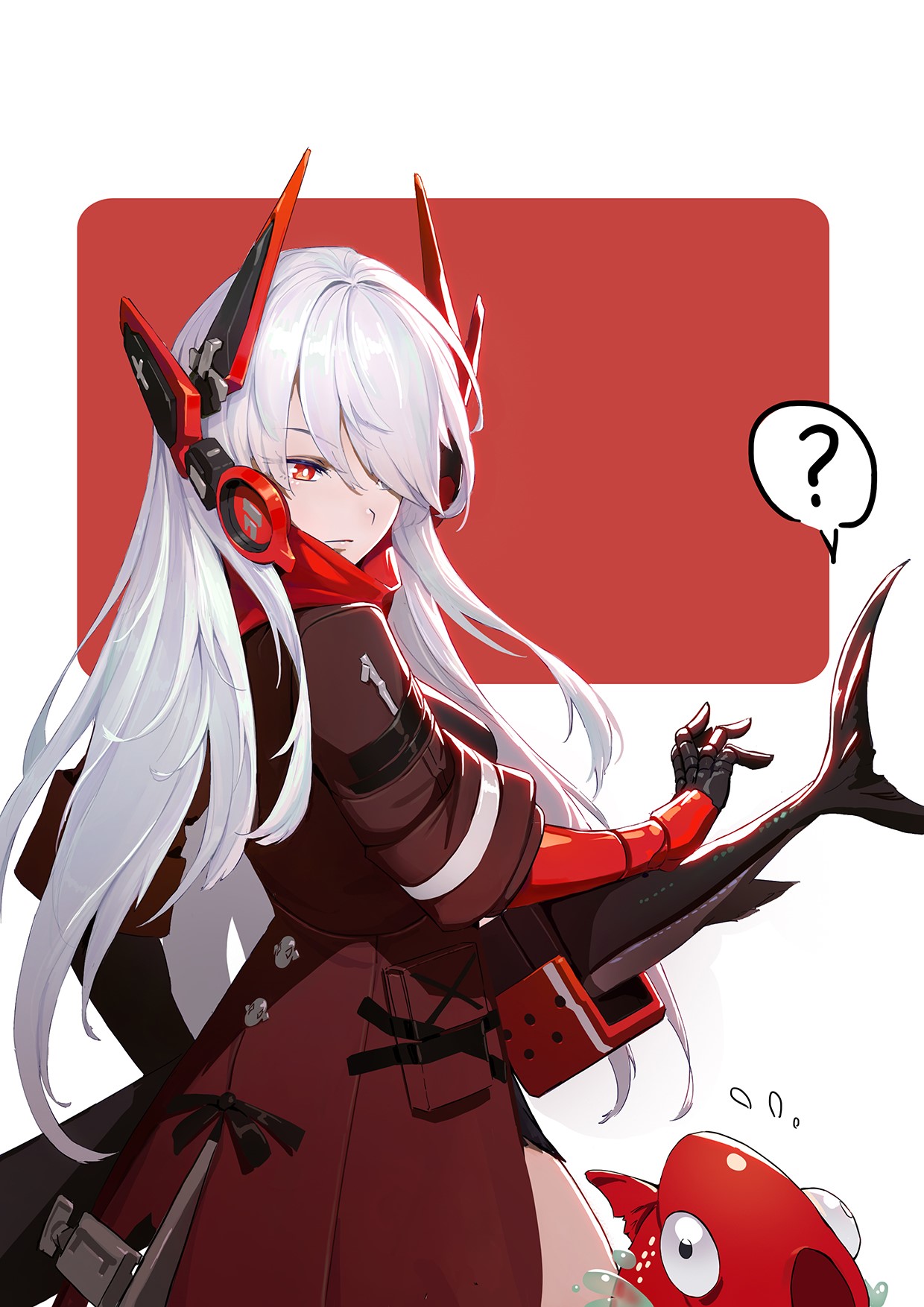 Huang from Punishing Gray Raven with a fish HD Phone Wallpaper