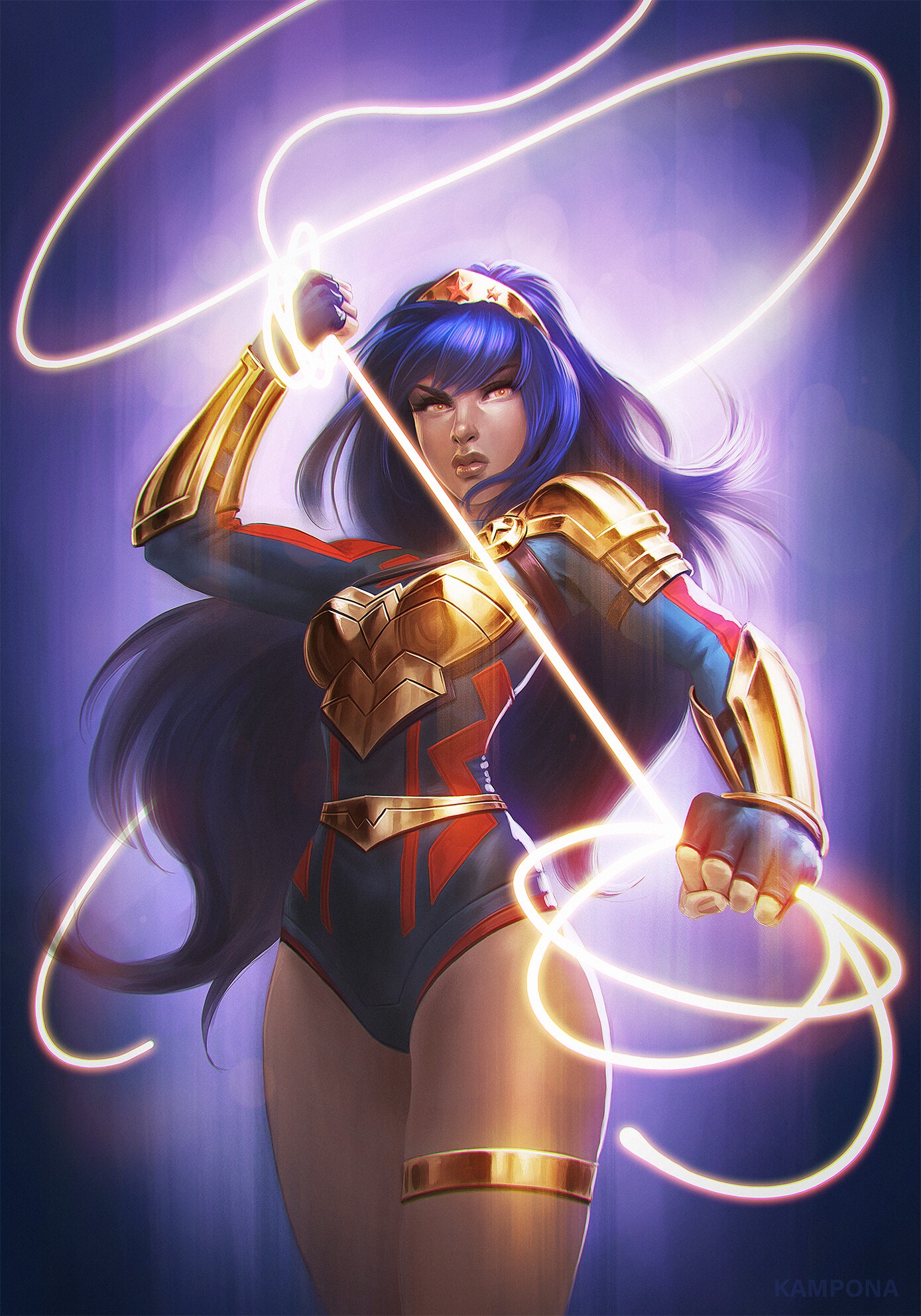 Wonder Woman with Lasso of Truth HD Phone Wallpaper