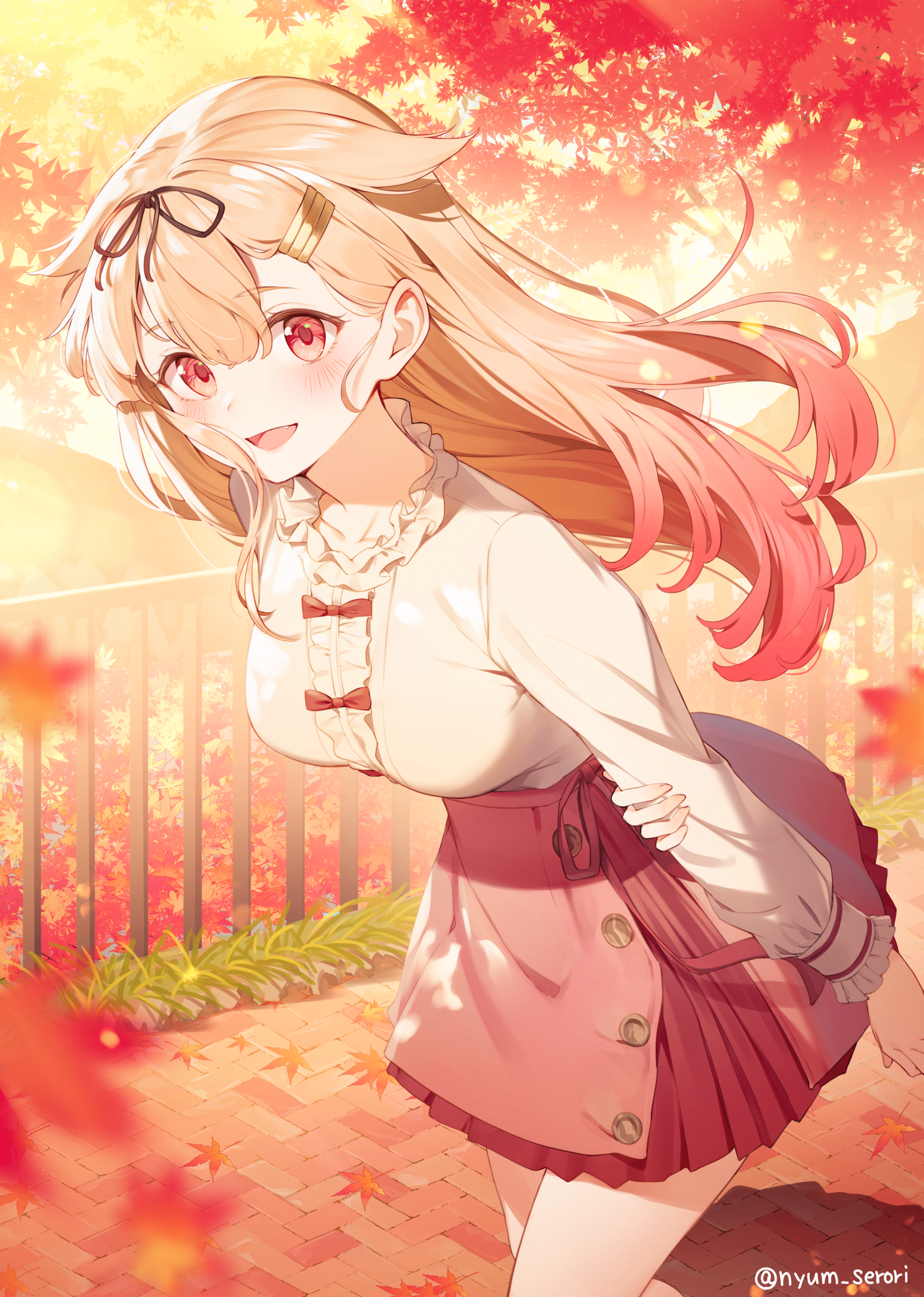 Yuudachi from Kantai Collection in Fall HD Phone Wallpaper