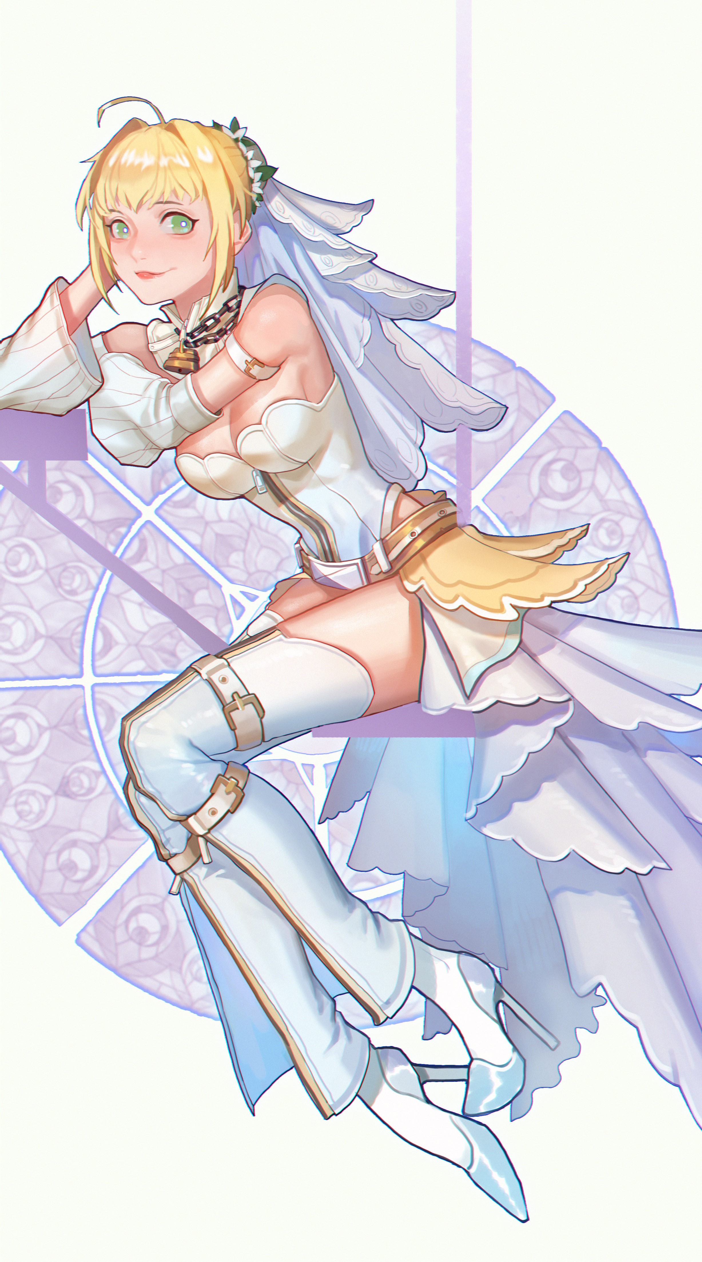 Nero Claudius from Fate Series in wedding dress HD Phone Wallpaper