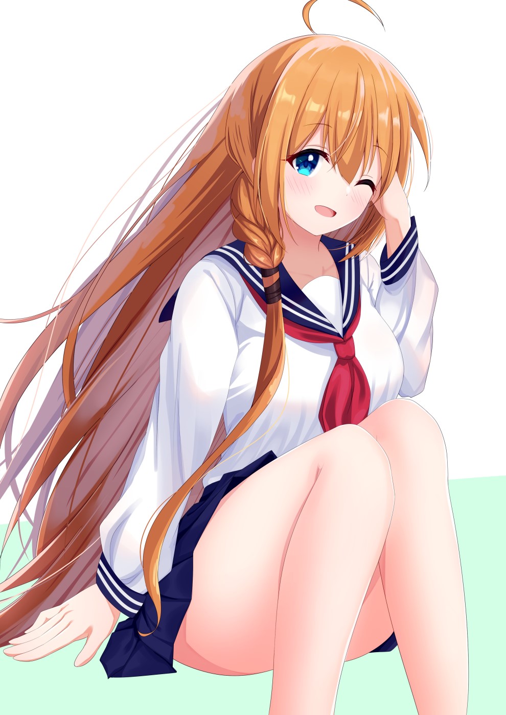 Pecorine in School Uniform from Princess Connect Re:Dive HD Phone Wallpaper