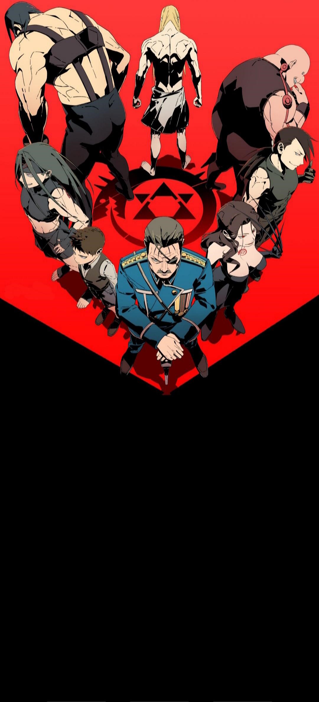 Fullmetal Alchemist: Brotherhood Homunculi and Führer King Bradley HD Phone Wallpaper