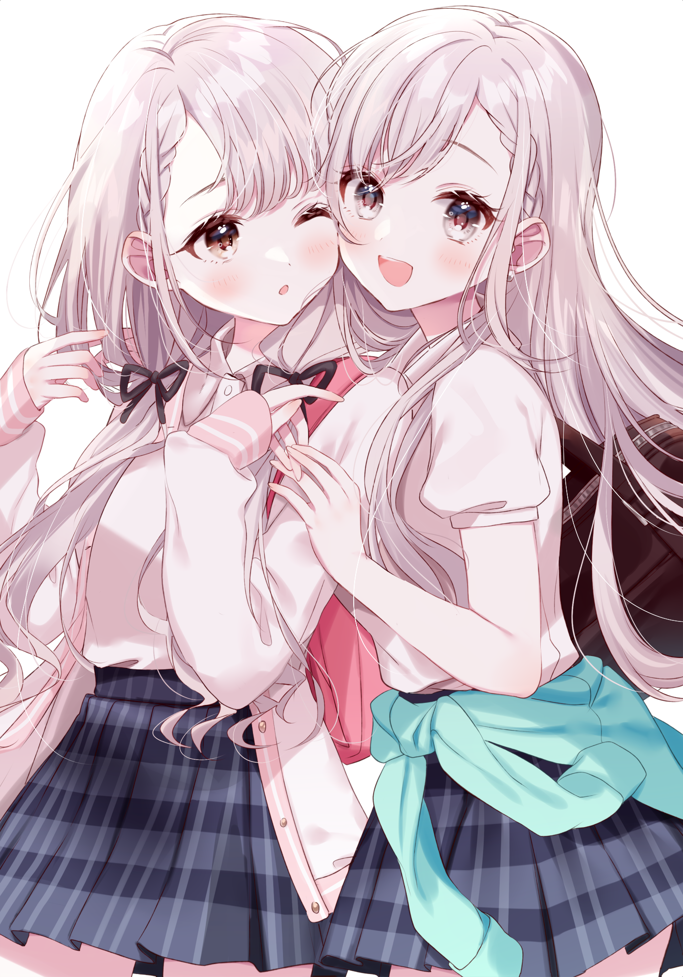 Hisakawa Hayate and Hisakawa Nagi anime girls HD Phone Wallpaper