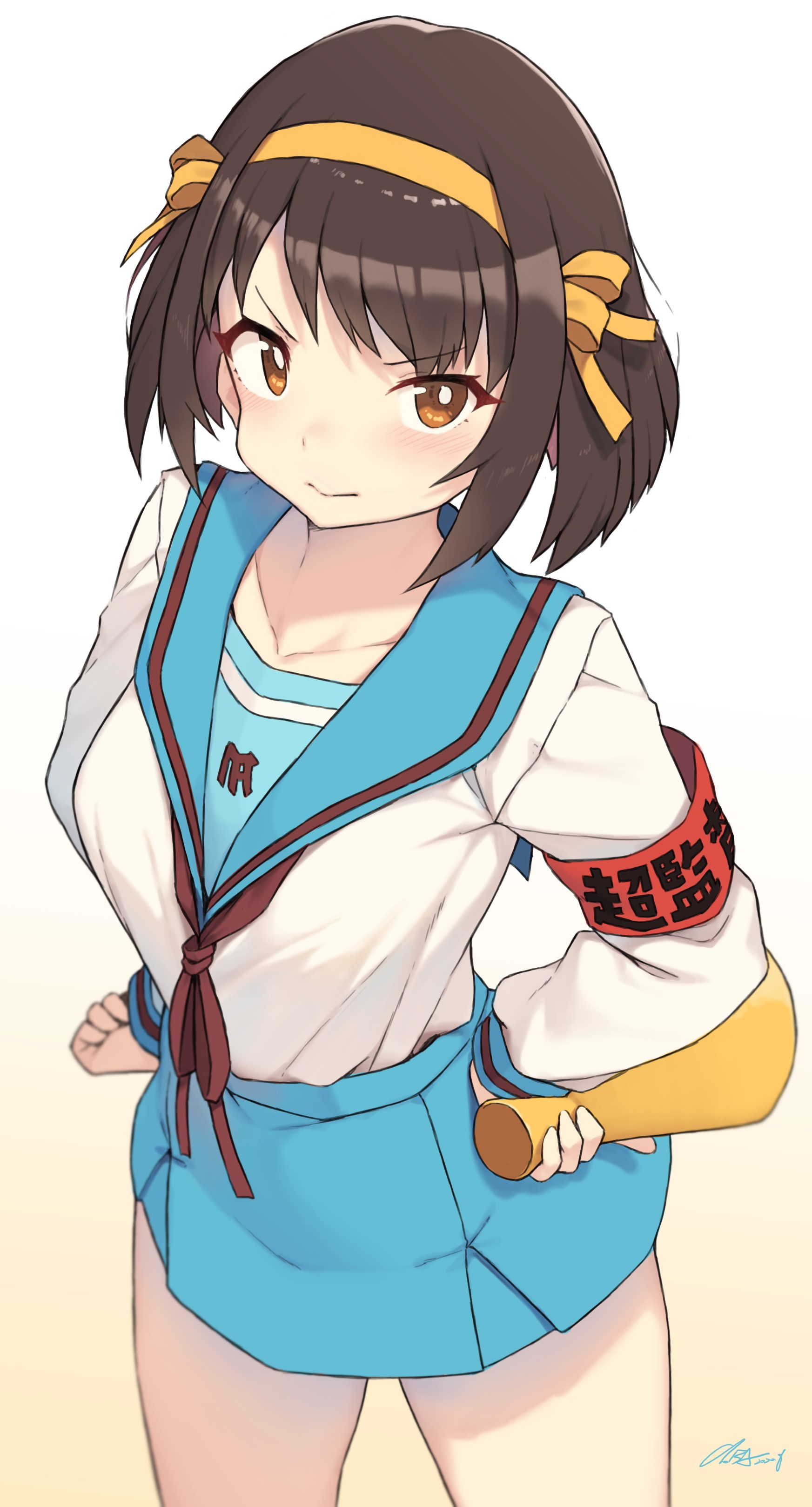 Haruhi Suzumiya from The Melancholy of Haruhi Suzumiya HD Phone Wallpaper