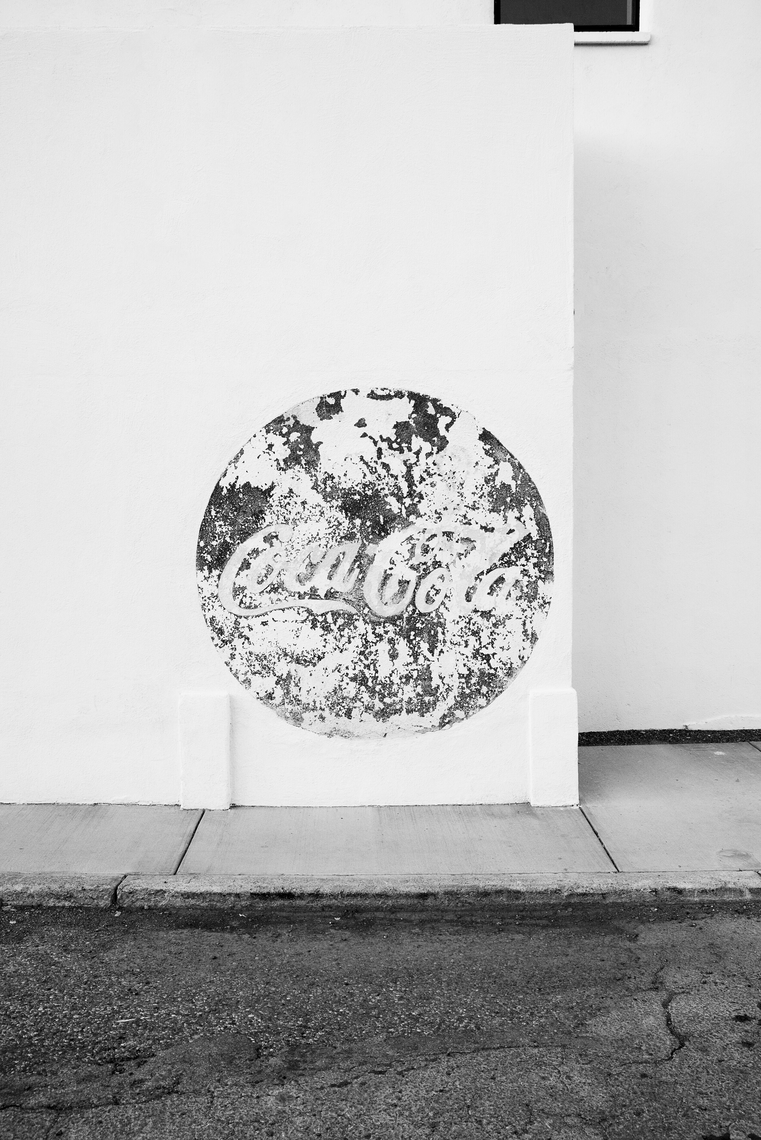Coca-Cola logo on a weathered wall HD Phone Wallpaper