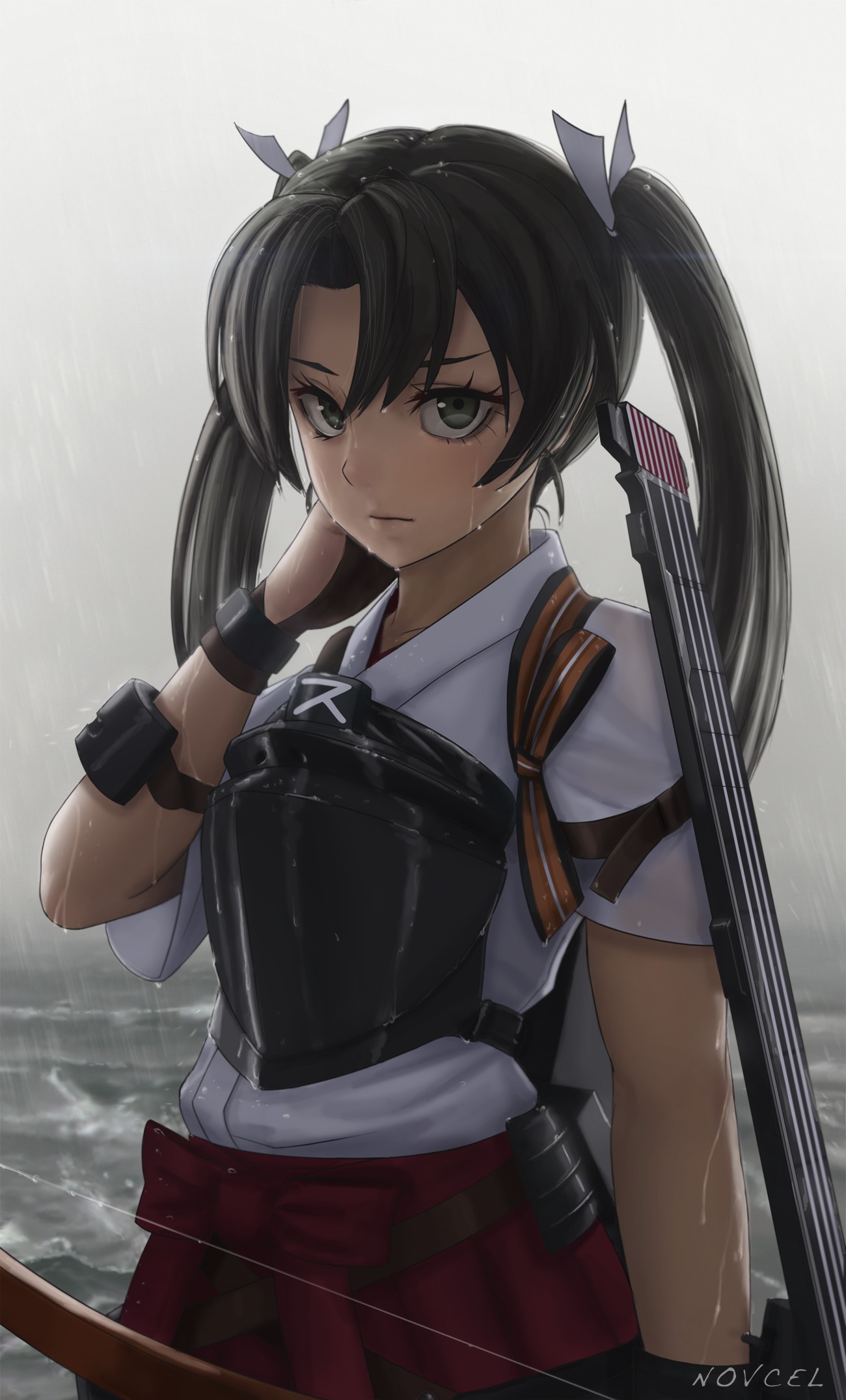 Zuikaku from Kantai Collection in the rain HD Phone Wallpaper