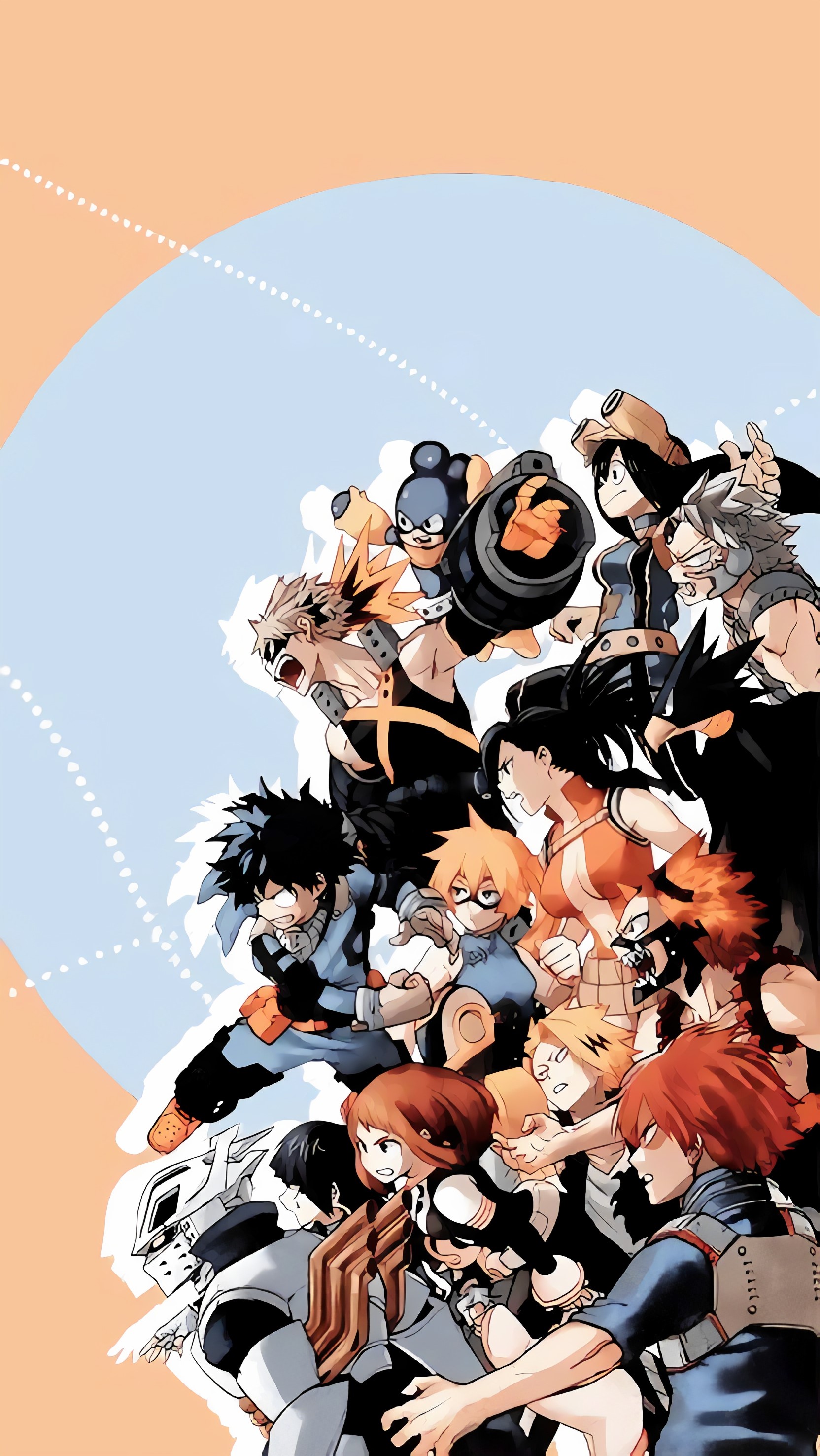 Boku no Hero Academia characters group illustration HD Phone Wallpaper