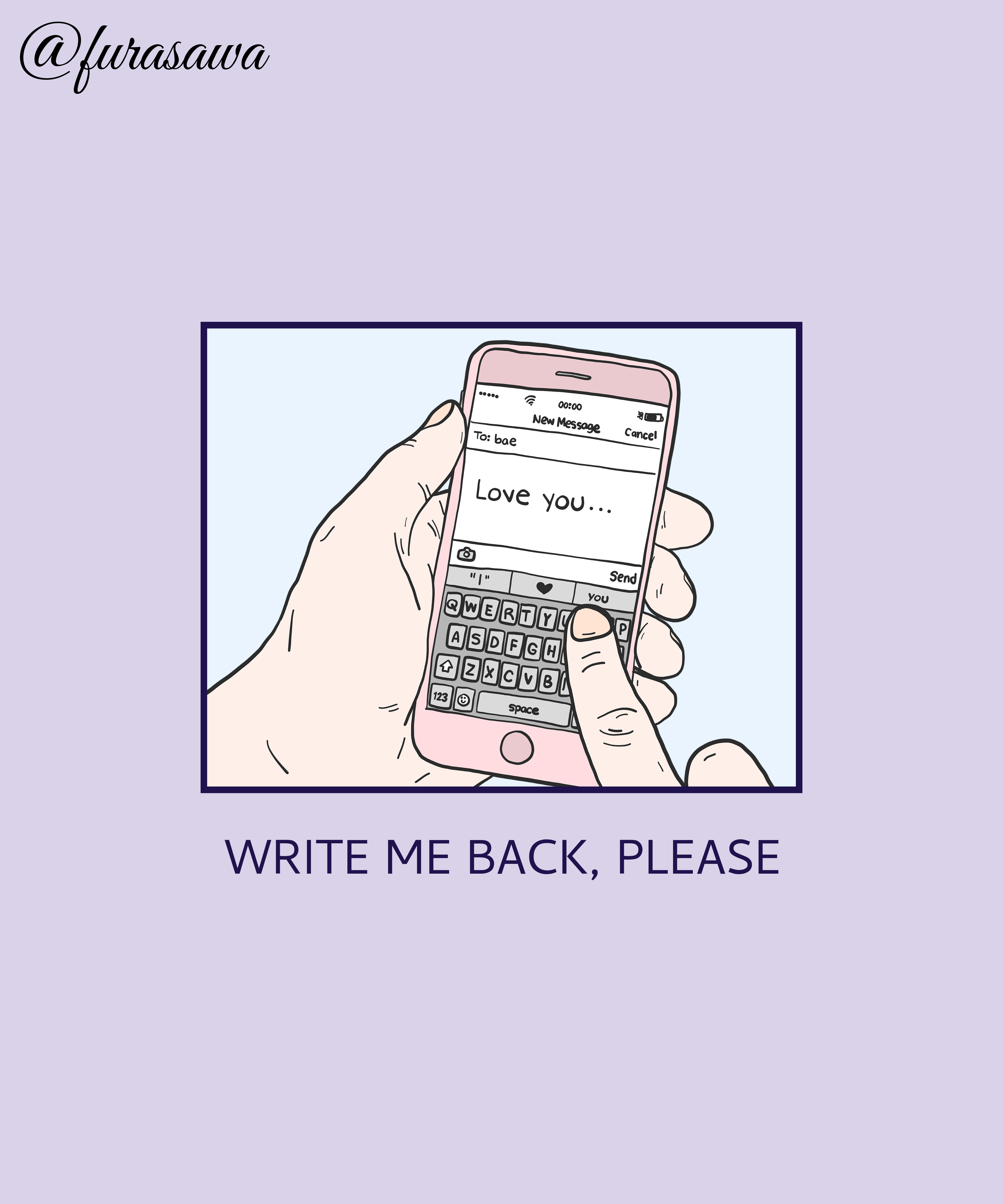 Hand holding a smartphone with "Love you..." text message HD Phone Wallpaper